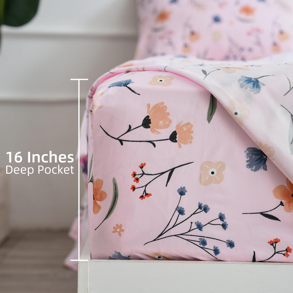 Best Season Bed Sheet Set - 1 Flat Sheet,1 Fitted Sheet and 1 Pillow Cases, Extra Soft Luxury Bedding Set,Deep Pockets,Wrinkle,Fade Resistant - Hypoallergenic- 3 Piece (Twin,Baby Blue)