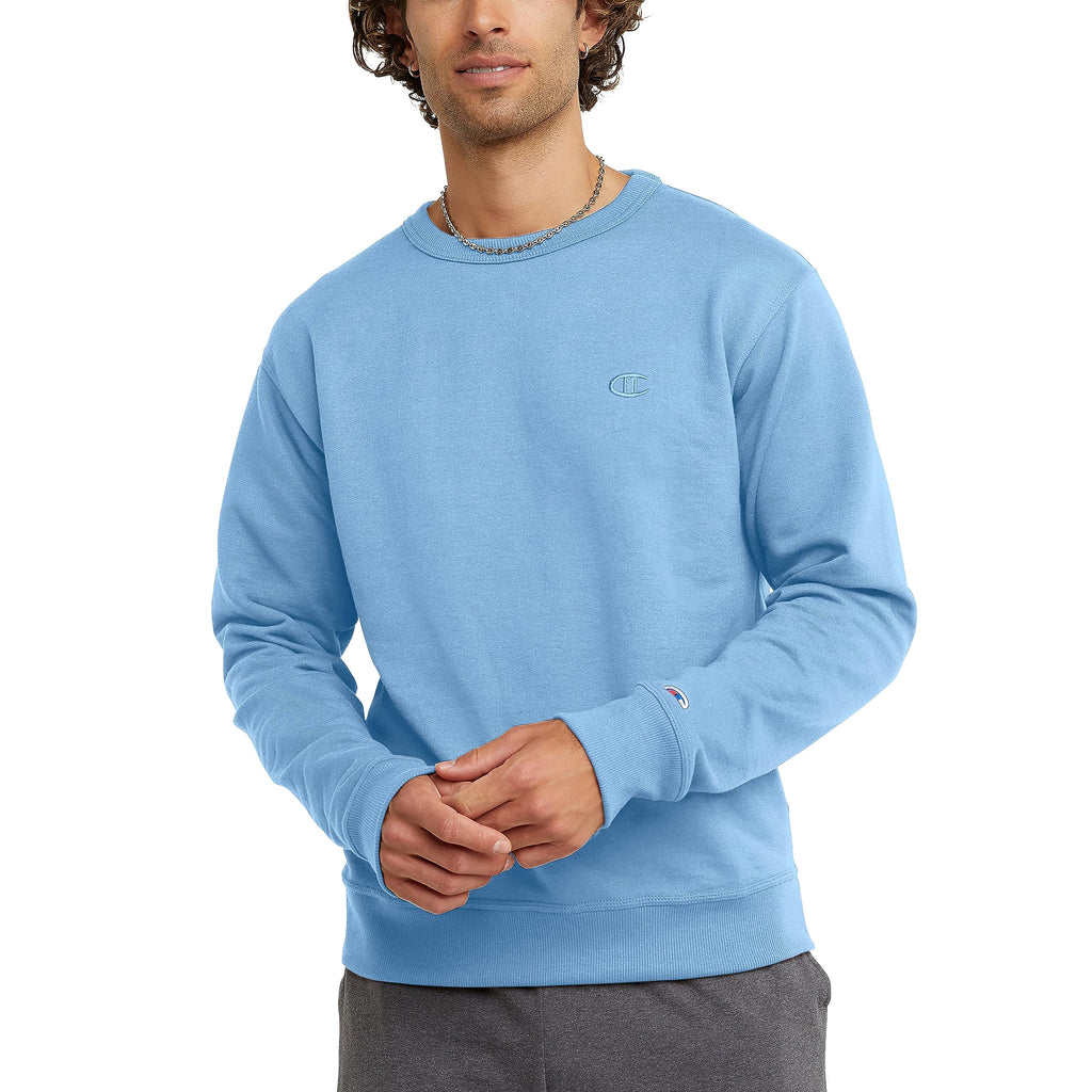 Champion Men's Men's Crewneck Fleece Sweatshirt, Standard Fit, Midweight, C Logo, Available in Regular and Big & Tall