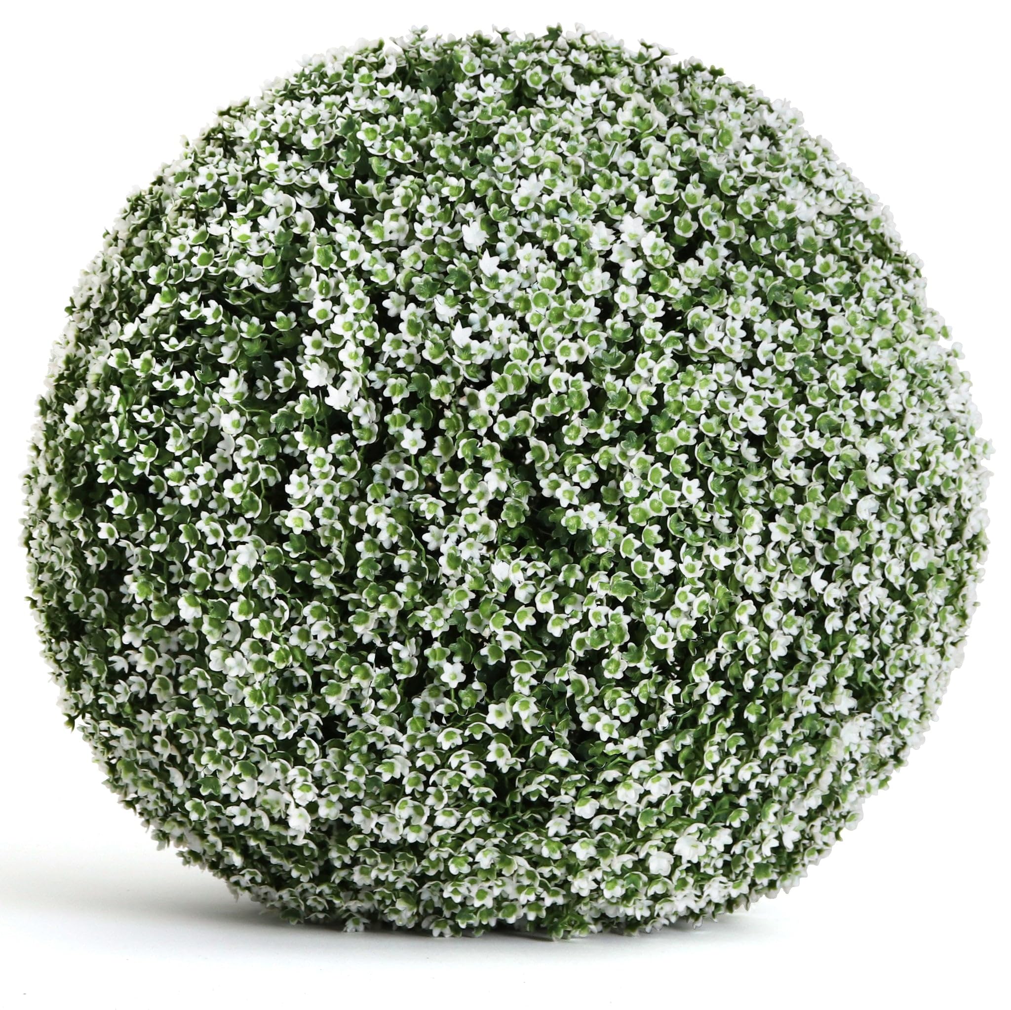 3rd Street Inn XL Baby's Breath Topiary Ball - Artificial Plant Set - Indoor/Outdoor Wedding Party Decor - Faux Foliage Garden Sphere - Tree and Bush Substitute (19")