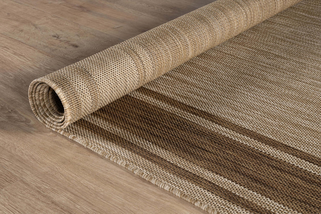 Beverly Rug Outdoor Rug 5x7 Modern Bordered Area Rugs for Indoor and Outdoor Patio Deck Porch Garden Waterproof Weather Sun Resistant Washable Outside Carpet (5 x 7 Beige)