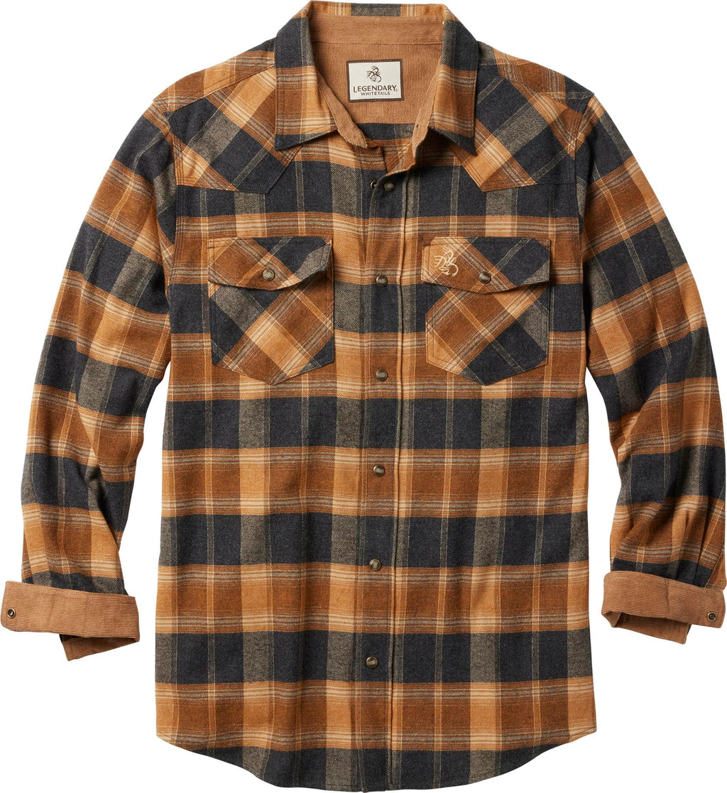 Legendary Whitetails Mens Western Button Up Brushed Cotton Flannel Shirt