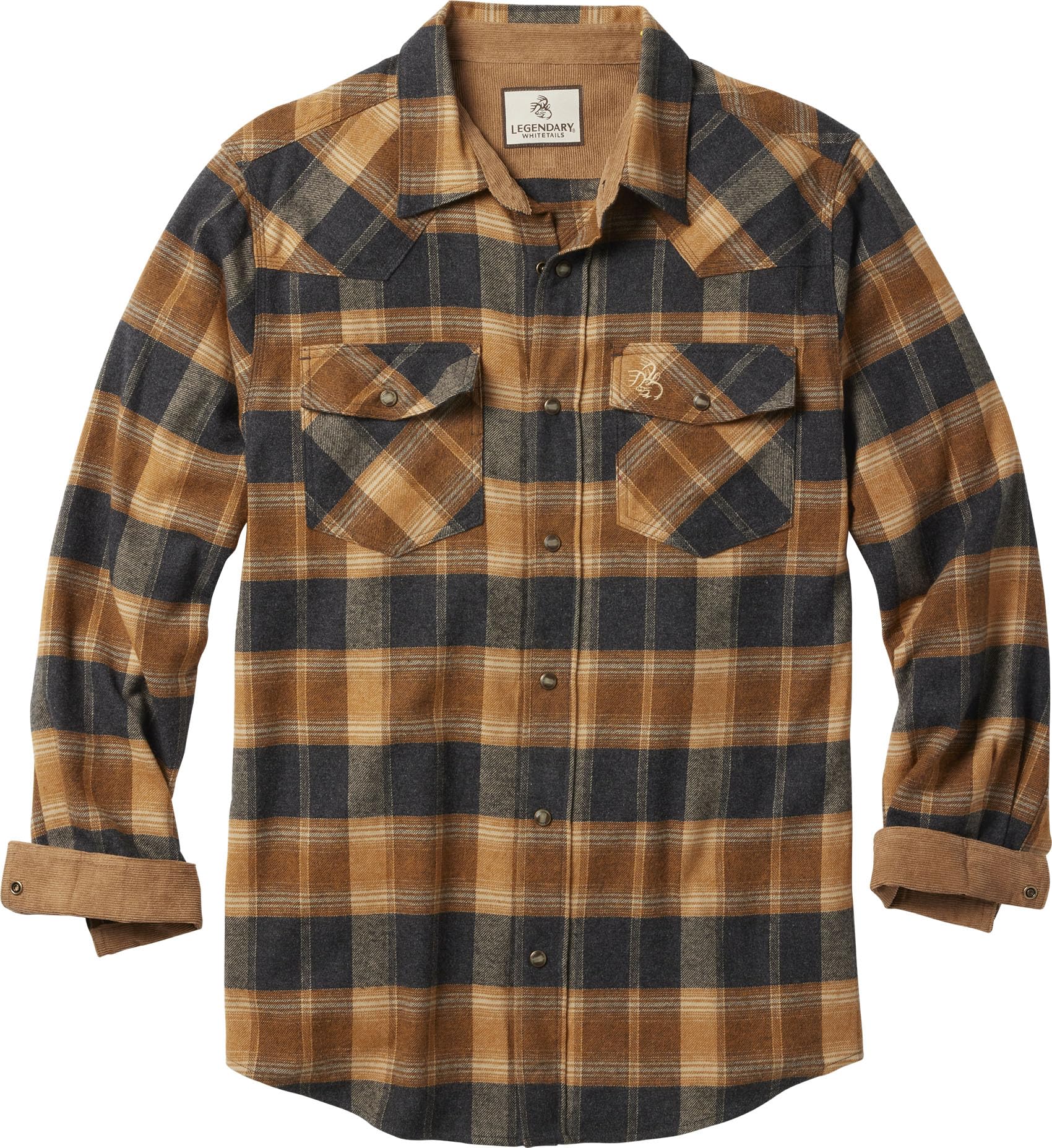 Legendary Whitetails Mens Western Button Up Brushed Cotton Flannel Shirt