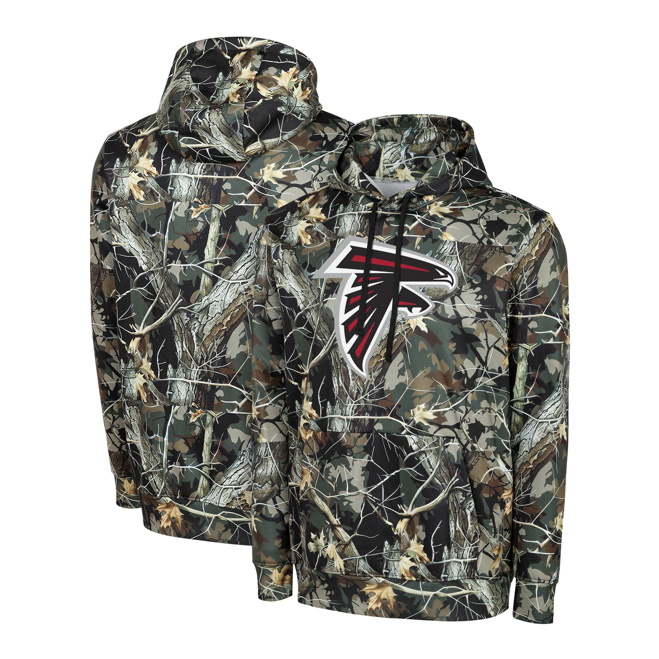 FOCO NFL Men's Official Sideline Hunter Camo Primary Logo Performance Pullover Hoodie Sweatshirt