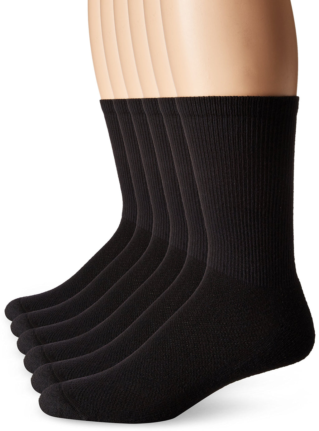 Hanes Men's ComfortBlend 6-Pack Lightweight Casual Assorted Crew Socks