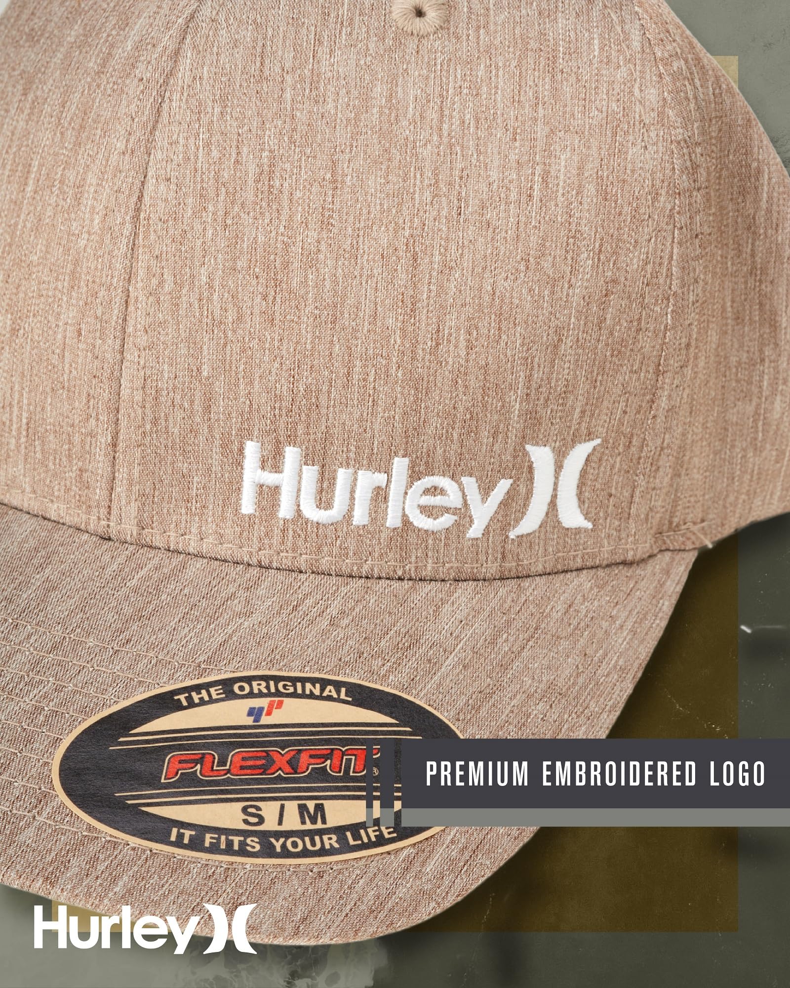 Hurley mens One & Only Corp Flexfit Perma Curve Bill Baseball Hat