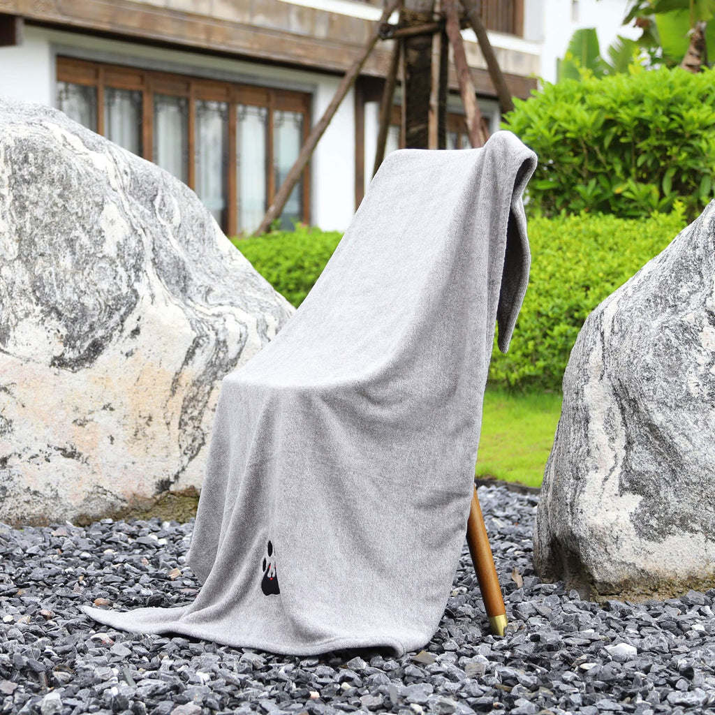 Dogvingpk Medium Dog Towel 4 Pack, Super Absorbent Soft Quick Drying Microfiber Pet Bath Towels for Medium & Small Dogs (M-36" * 28", 2Grey and 2Brown)
