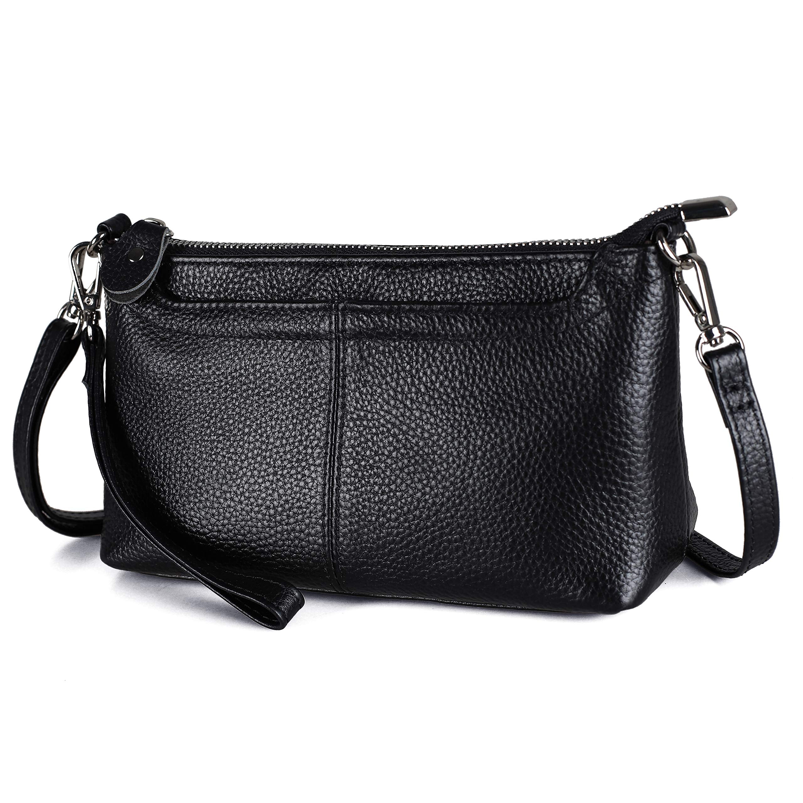 befen Genuine Leather Wristlet Clutch Wallet Purses Small Crossbody Bags for Women with RFID Blocking Card Slots