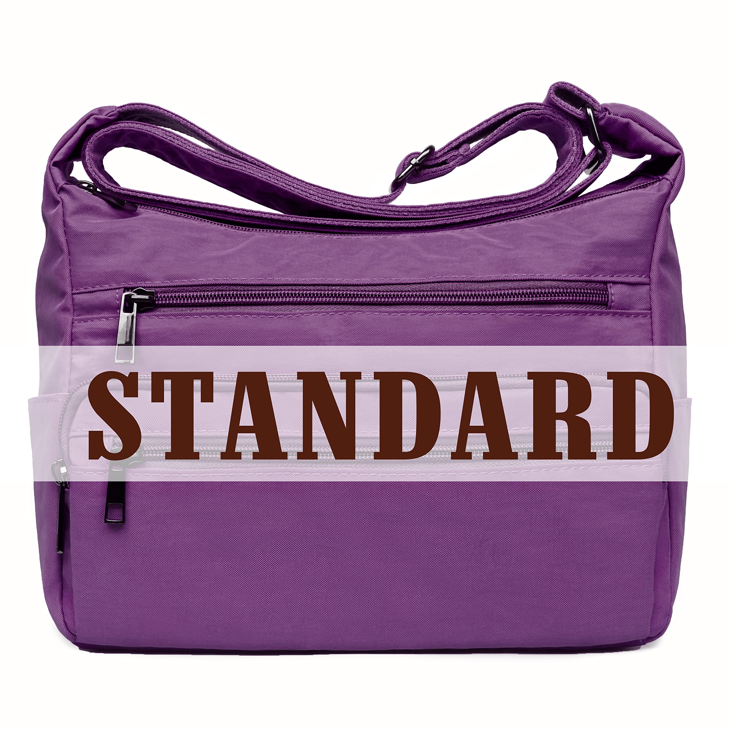 VOLGANIK ROCK RFID Purses for Women Fabric Nylon Multi Pocket Crossbody Bag Ladies Travel Handbag