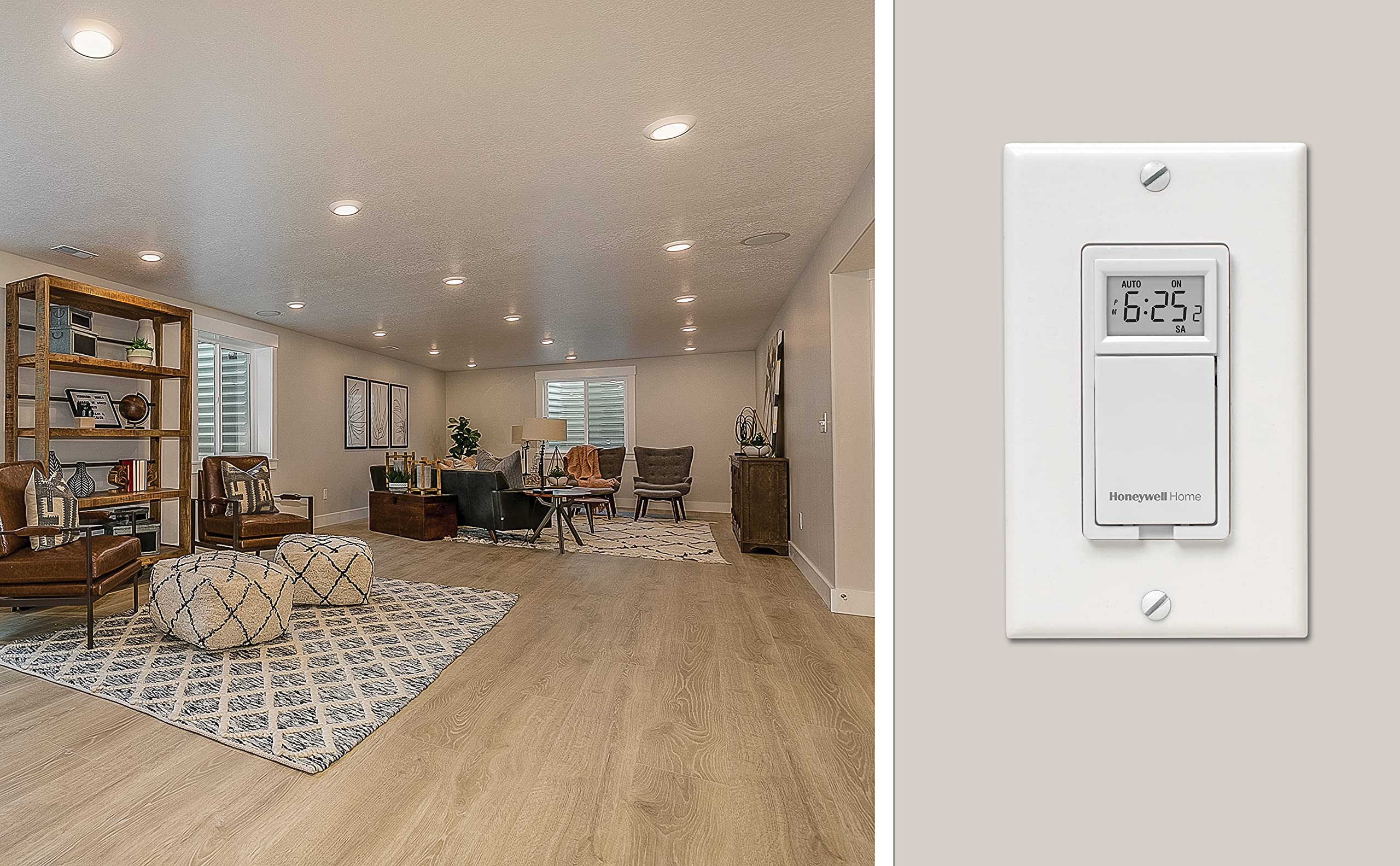 Honeywell Home RPLS730B1000/U RPLS730B1000 7-Day Programmable Light Switch Timer, White
