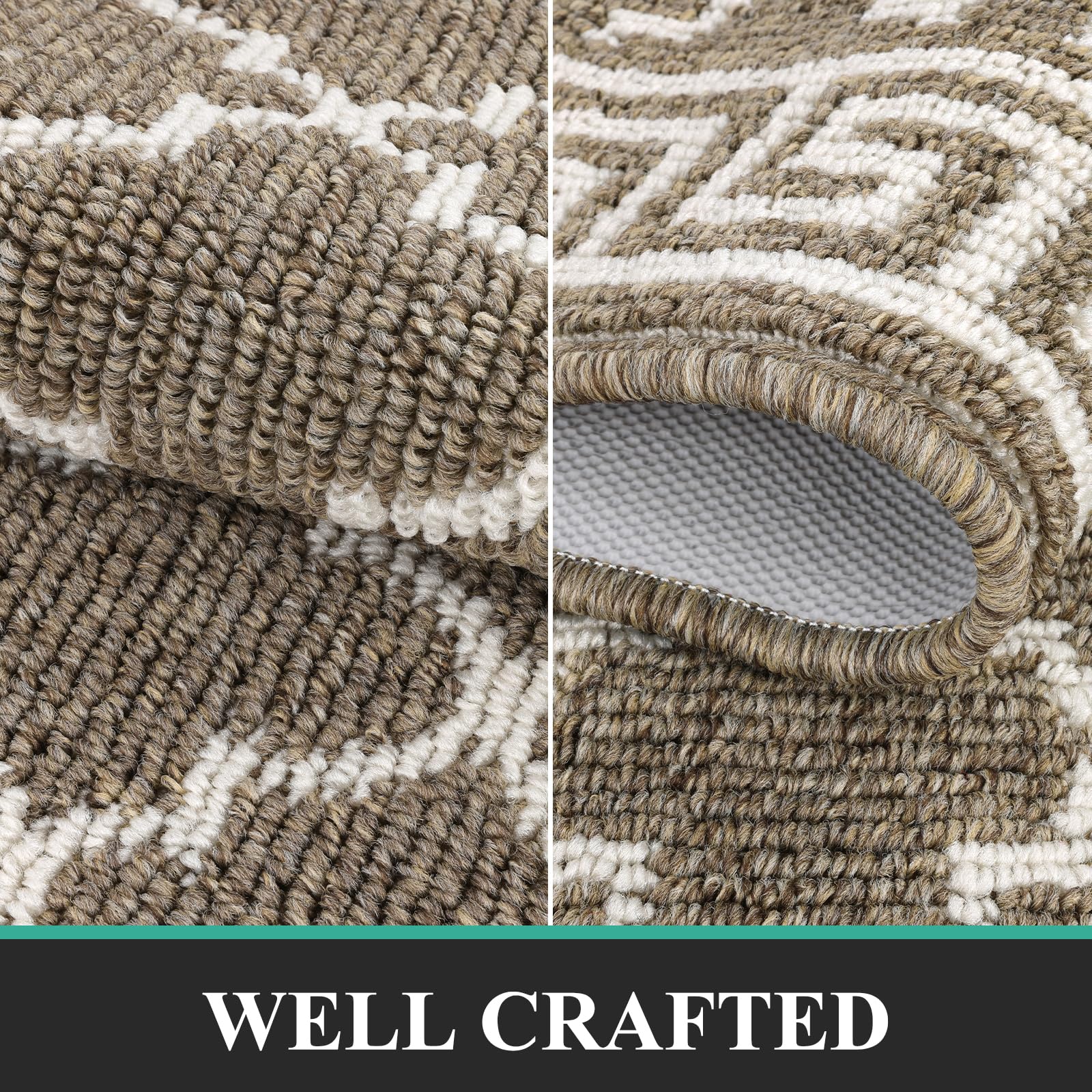 Pauwer Door Mat Indoor Entrance 20"x60" Absorbent Dirt Trapper Welcome Mats for Front Door Washable Entryway Rugs Ultra Thin Doormat Non Slip Runner Rugs for Hallway Kitchen Laundry Room, Beige