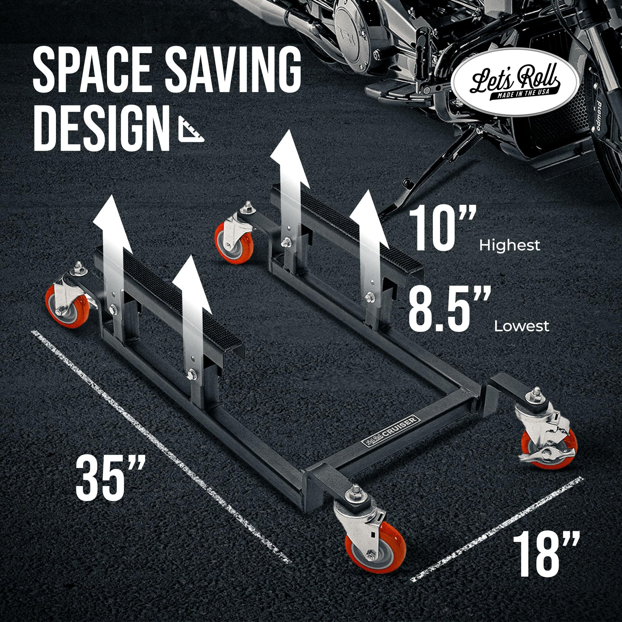 Dolly, Apexx Pro Lift Jack, & Wall Rack