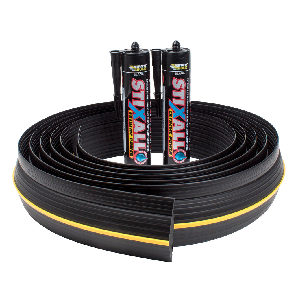 8'5"/2.6m Weather Defender® Original | Ultimate Garage Door Threshold Seal Kit with Adhesive & Garage Door Bottom Weather Stripping