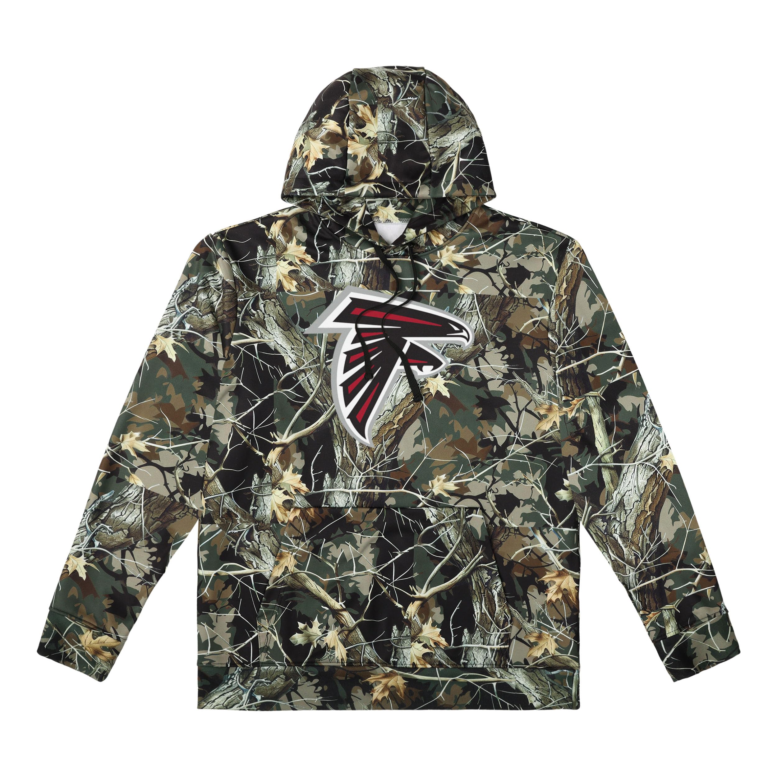 FOCO NFL Men's Official Sideline Hunter Camo Primary Logo Performance Pullover Hoodie Sweatshirt