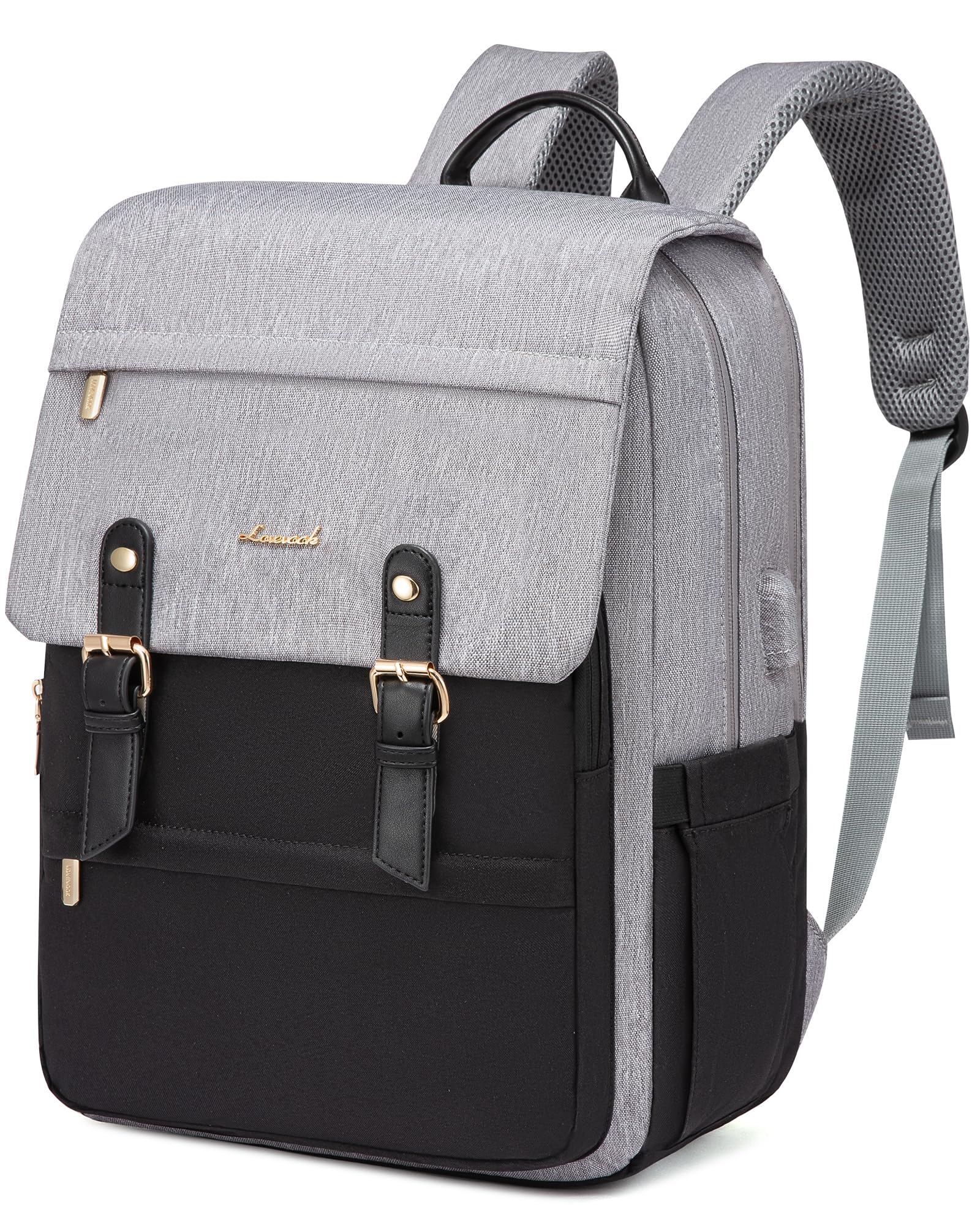 LOVEVOOK Laptop Backpack for Women, 15.6 Inch Vintage Travel Backpack Purse – Airline Approved Large Computer Bag, Lightweight for Nurse Teacher