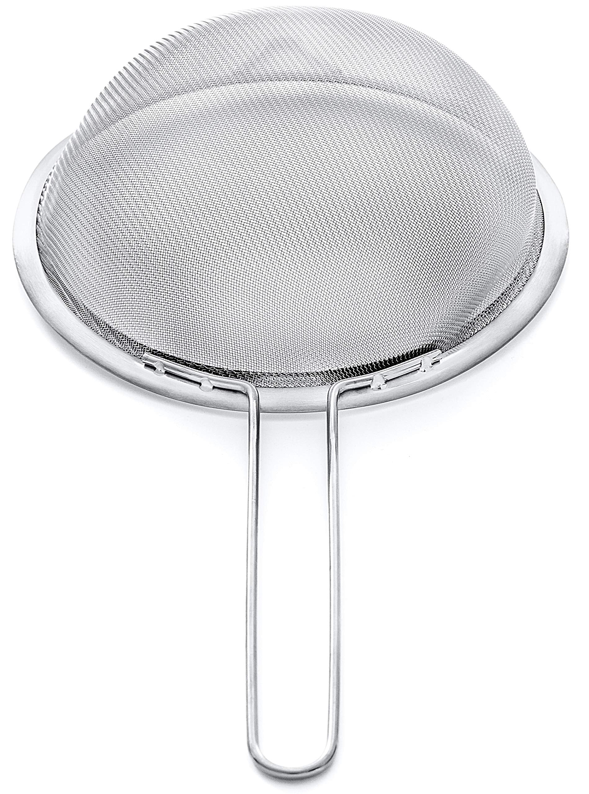 Strainer Set Fine Mesh – Premium 304 Stainless Steel (18/8) – 8″, 5.5″ and 3.3″ Sturdy Kitchen Strainers (Copper)