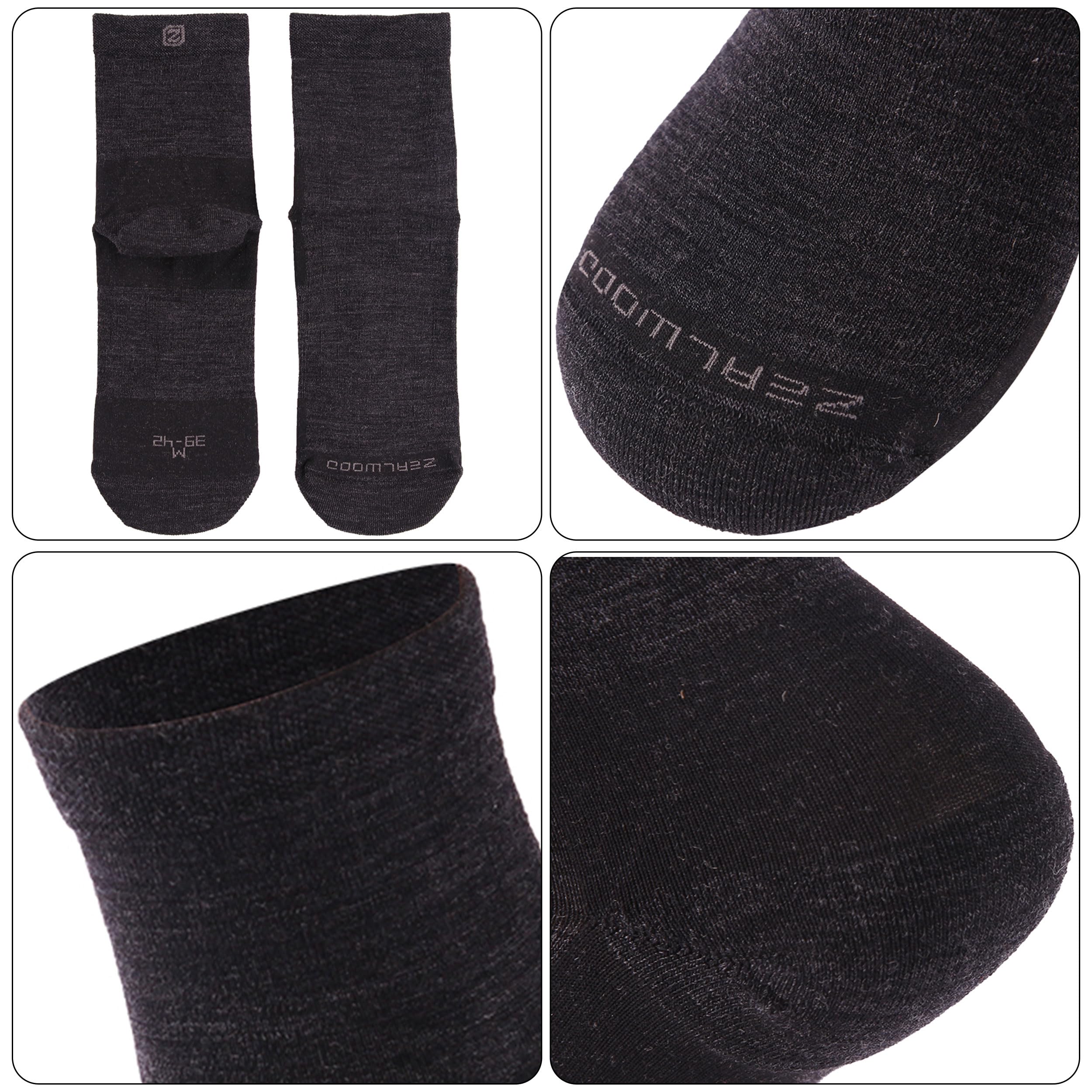 No Show Athletic Socks, ZEALWOOD 3 Pairs Merino Wool Ultra-Light Running Tennis Golf Socks for Men Women