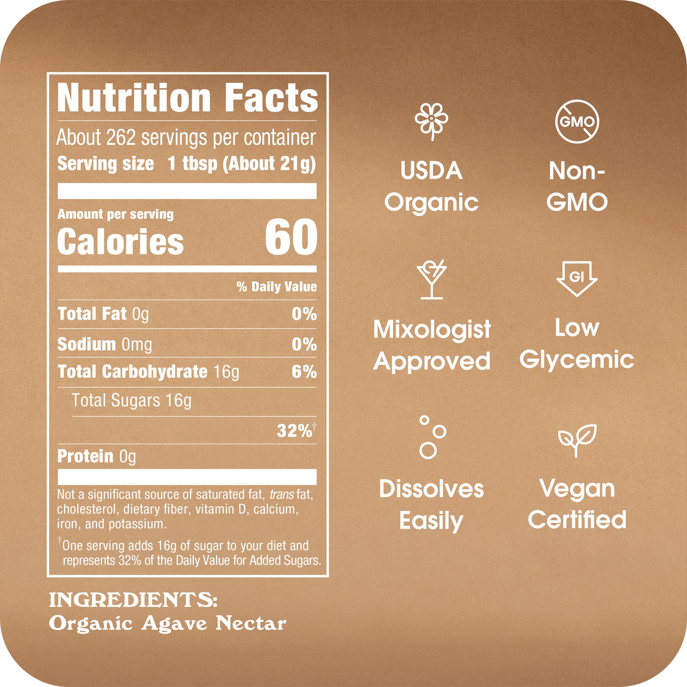 Agave In The Raw, Organic Agave Nectar, 18.5 oz | Made With Organic Blue Agave From Mexico, USDA Organic, Non-GMO Project Verified, Kosher Vegan and Low Glycemic Index