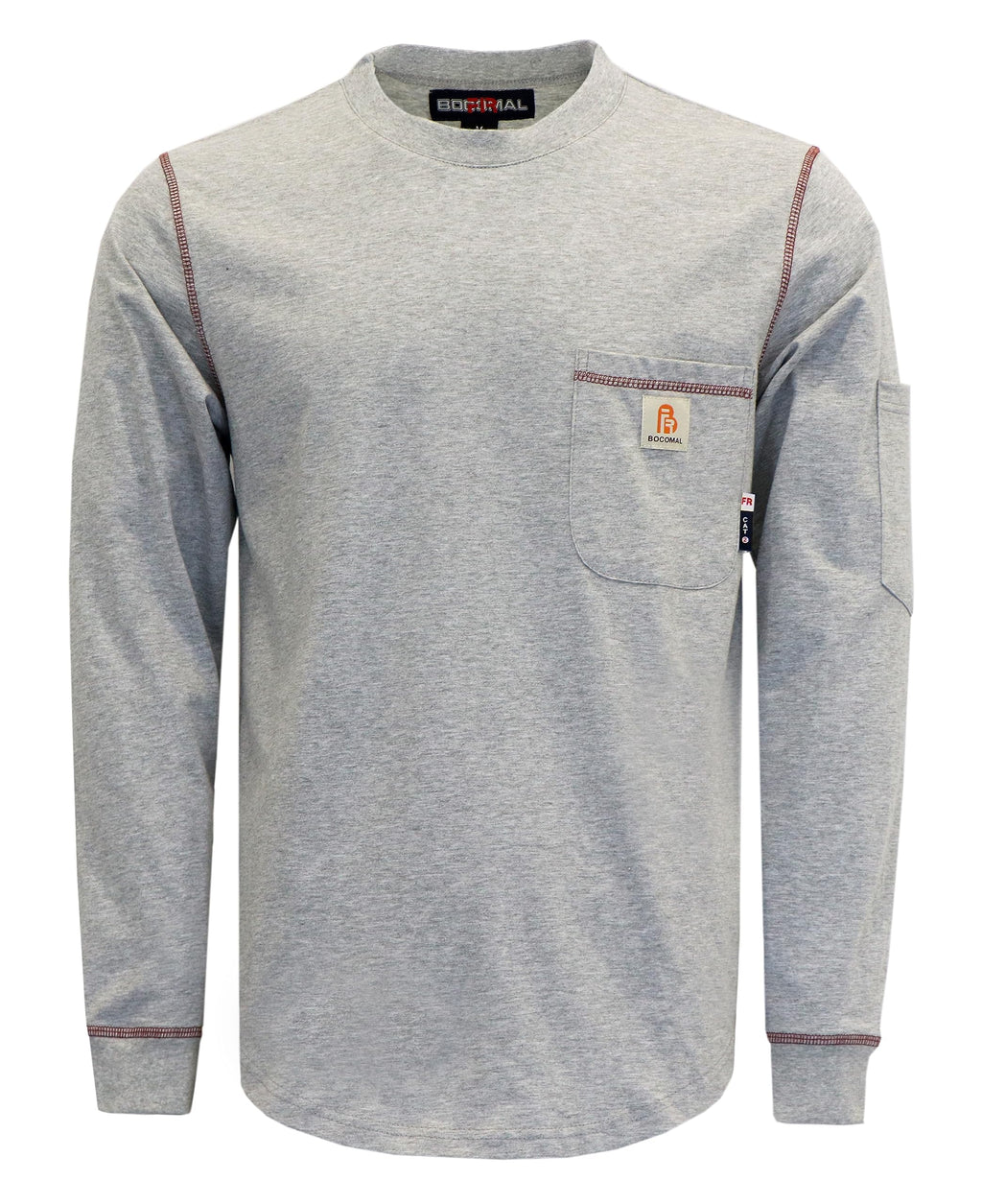 BOCOMAL FR Shirts for Men Lightweight Crew Long Sleeve Flame Resistant/Fire Retardant Shirt…