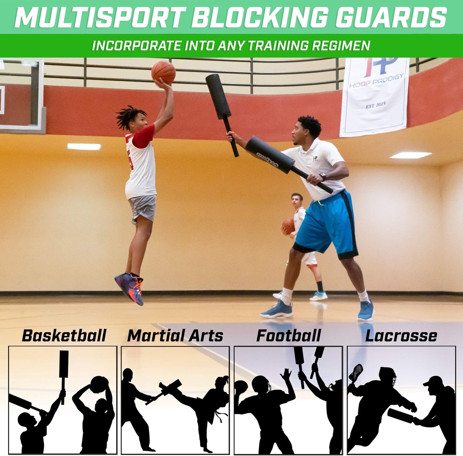 GoSports Padded Blocking Guards - 2 Pack, Great Defender Simulation for Martial Arts & Sports Training (Basketball, Football, Lacrosse, MMA and More)