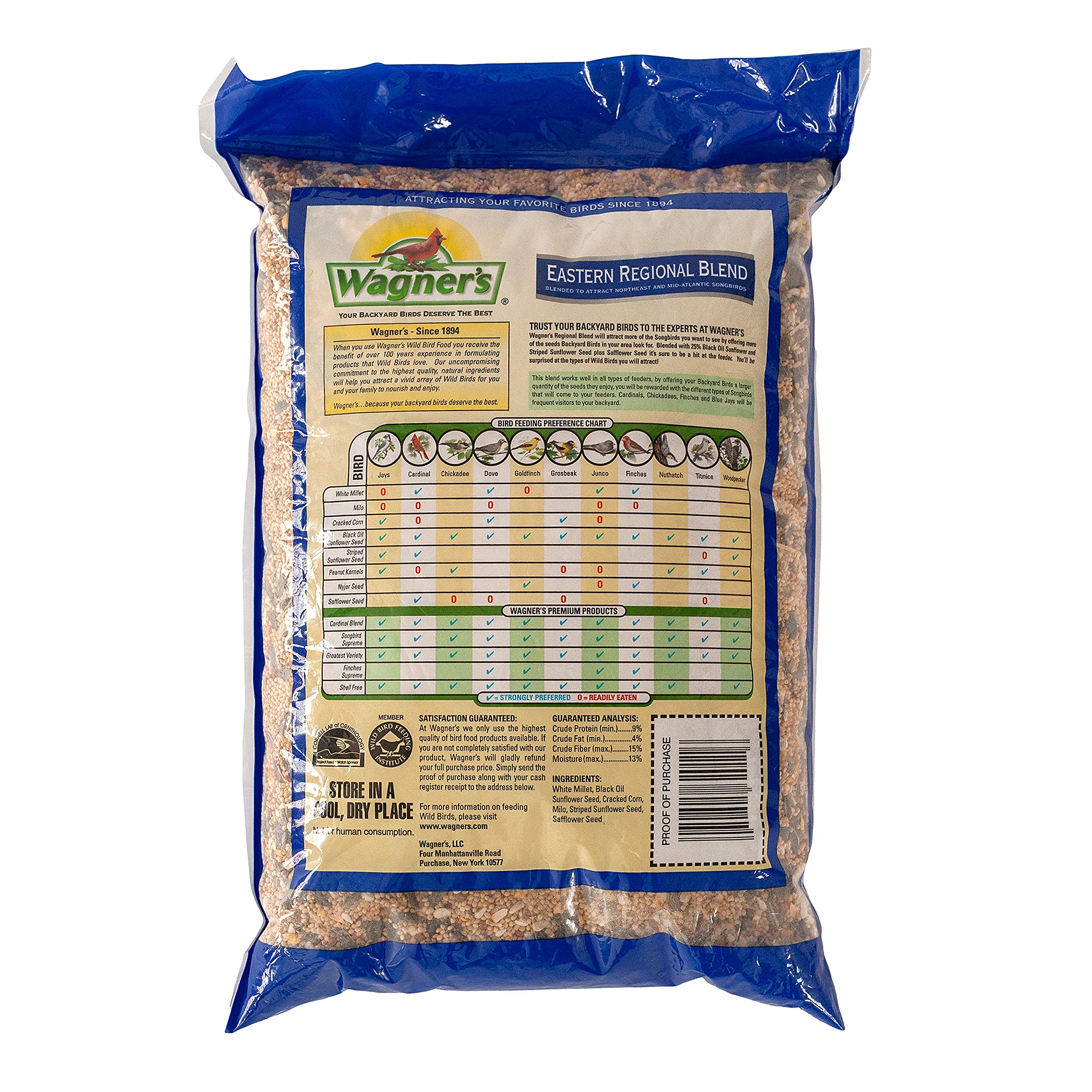Wagner's 62011 Eastern Regional Blend Wild Bird Food, 8-Pound Bag