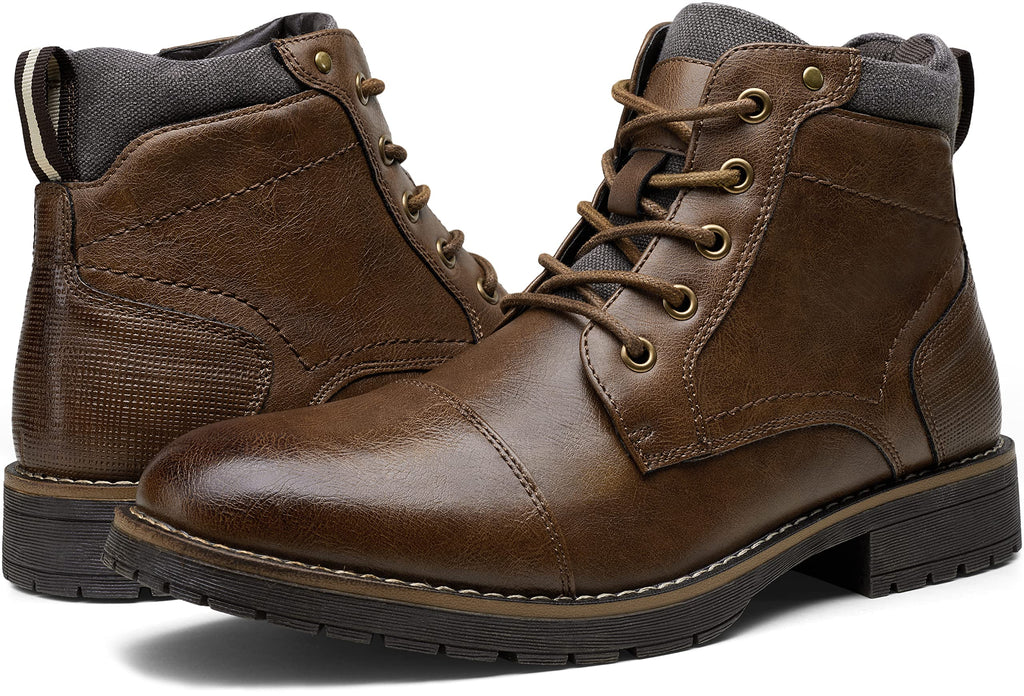 Vostey Men's Boots Boots for Men Casual Boots Motorcycle Combat Ankle Dress Boots Mens