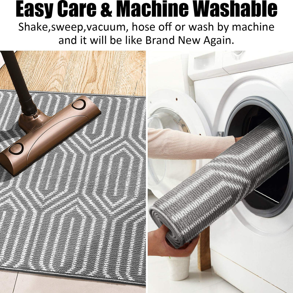 Indoor Doormat 24"x 36", Absorbent Front Back Door Mat Floor Mats, Rubber Backing Non Slip Door Mats Inside Mud Dirt Trapper Entrance Door Rug Carpet, Machine Washable Low Profile-Brown Time Cloister