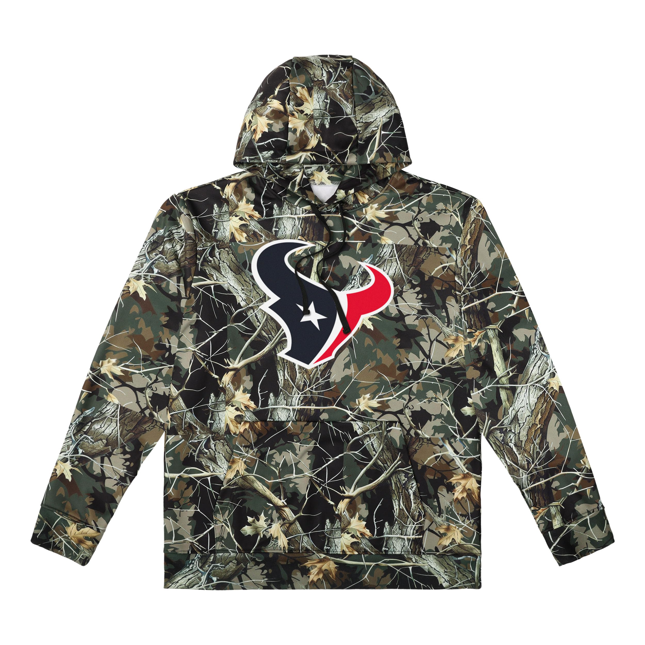 FOCO NFL Men's Official Sideline Hunter Camo Primary Logo Performance Pullover Hoodie Sweatshirt