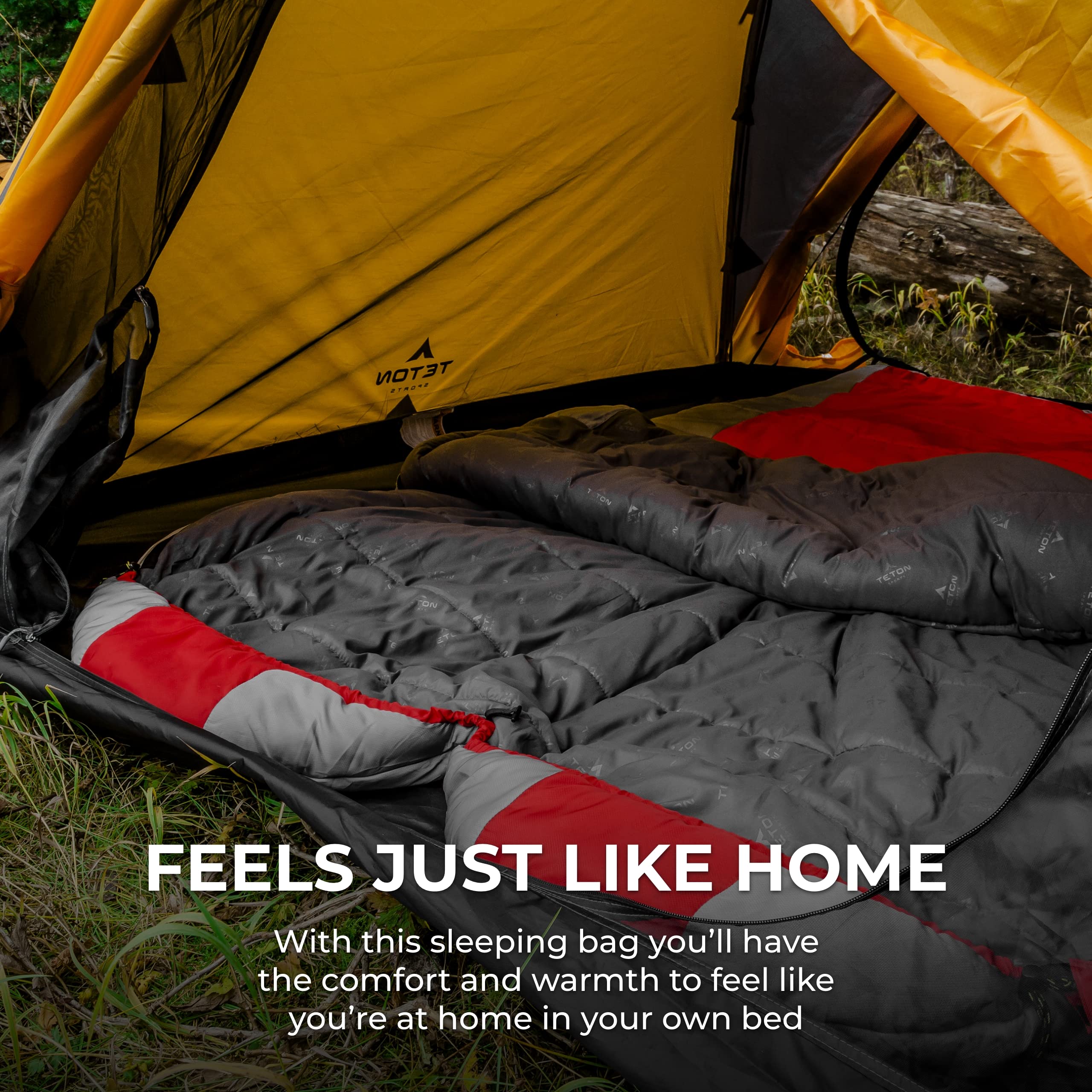Teton 20F and 5F Degree Sleeping Bag; Lightweight, Warm Weather Mummy Sleeping Bags for Adults and Kids, Camping, Backpacking, Hiking
