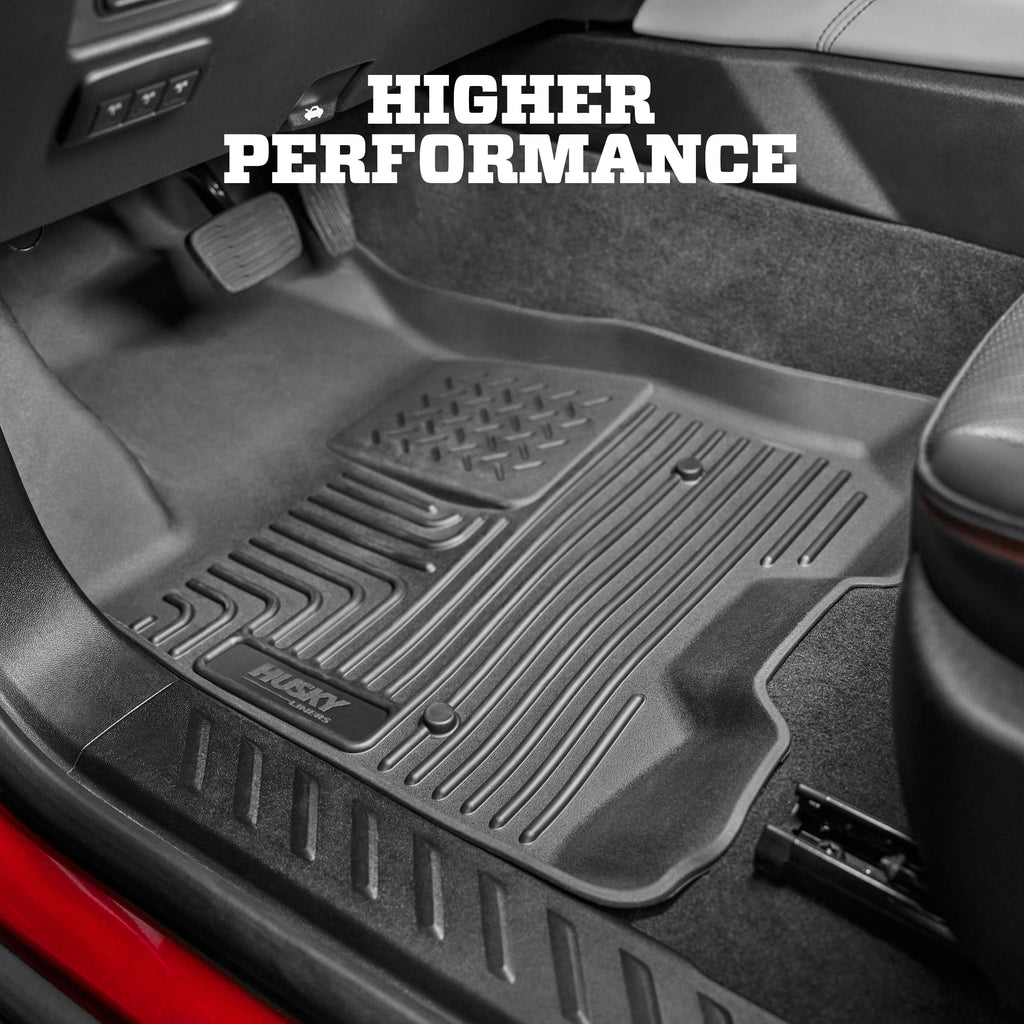 Husky Liners Weatherbeater Floor Mats | Fits 2022-2026 Ford Maverick (EcoBoost Gas Model Only) | Front & 2nd Row, 3-pc Black - 95051