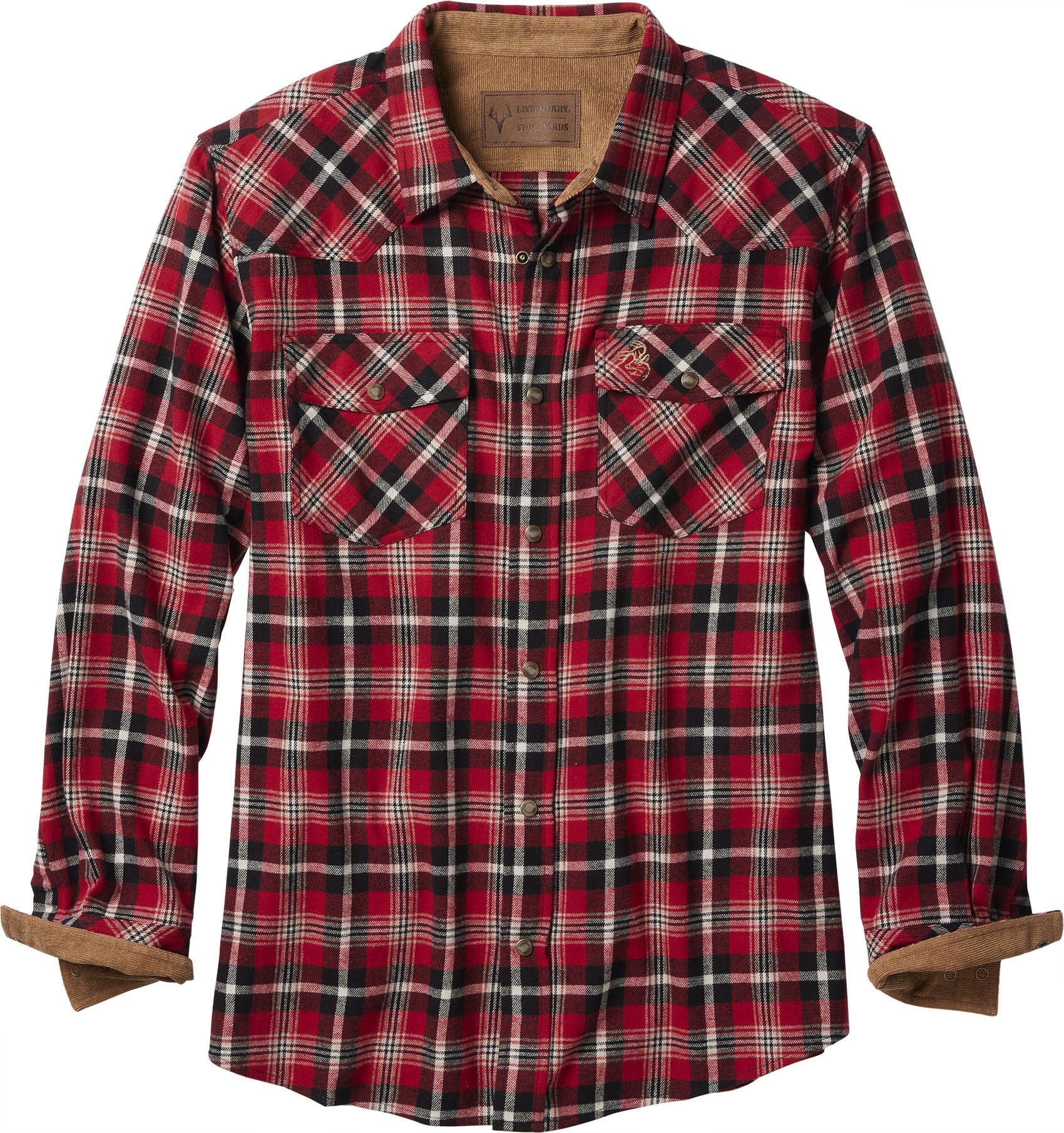 Legendary Whitetails Mens Western Button Up Brushed Cotton Flannel Shirt