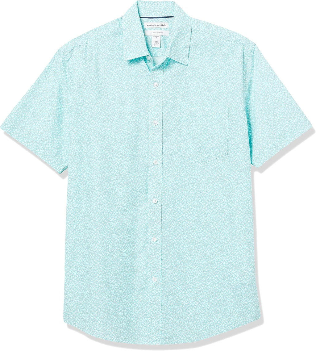 Amazon Essentials Men's Regular-Fit Short-Sleeve Poplin Shirt