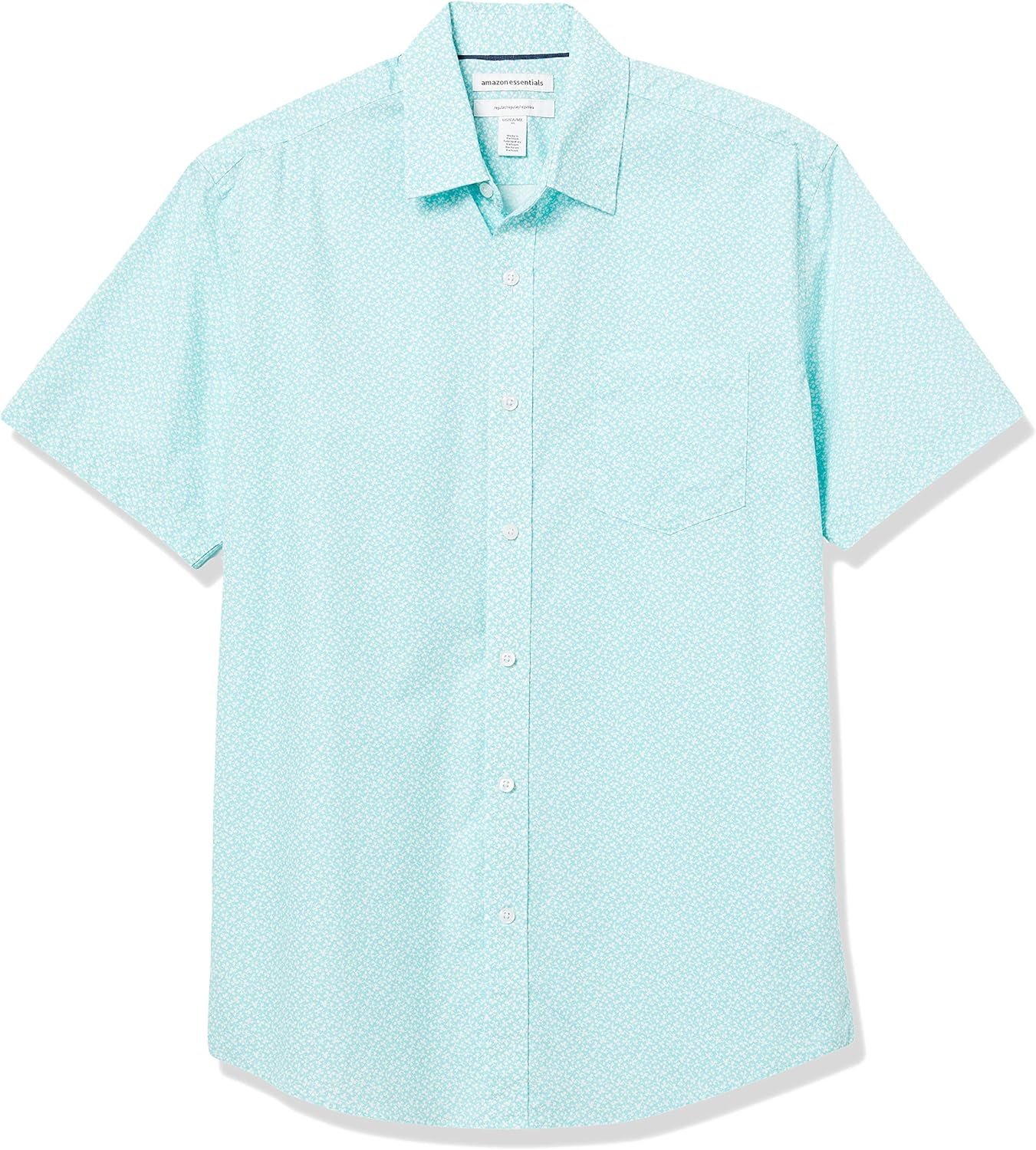 Amazon Essentials Men's Regular-Fit Short-Sleeve Poplin Shirt