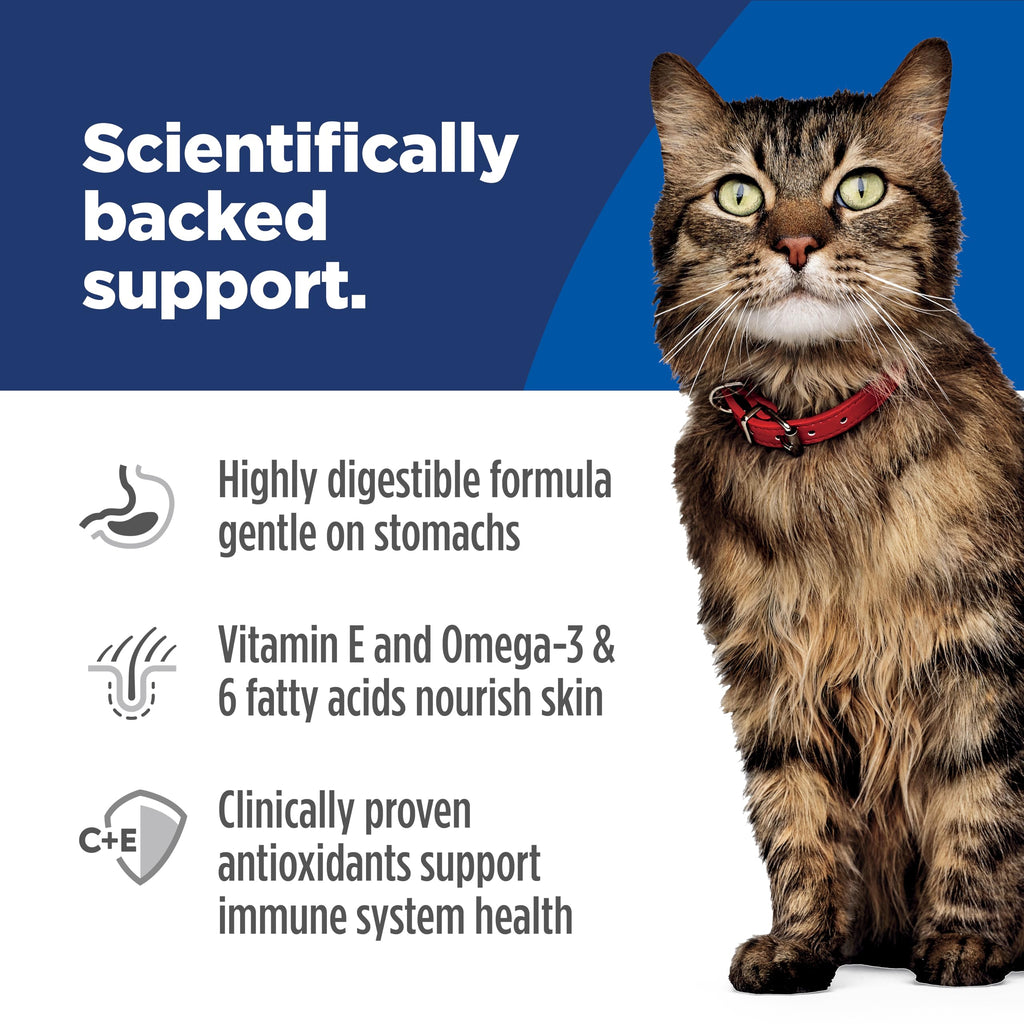 Hill's Science Diet Adult Sensitive Stomach & Skin Wet Cat Food, Chicken & Beef, 2.8 oz. Pouches, 24-Pack