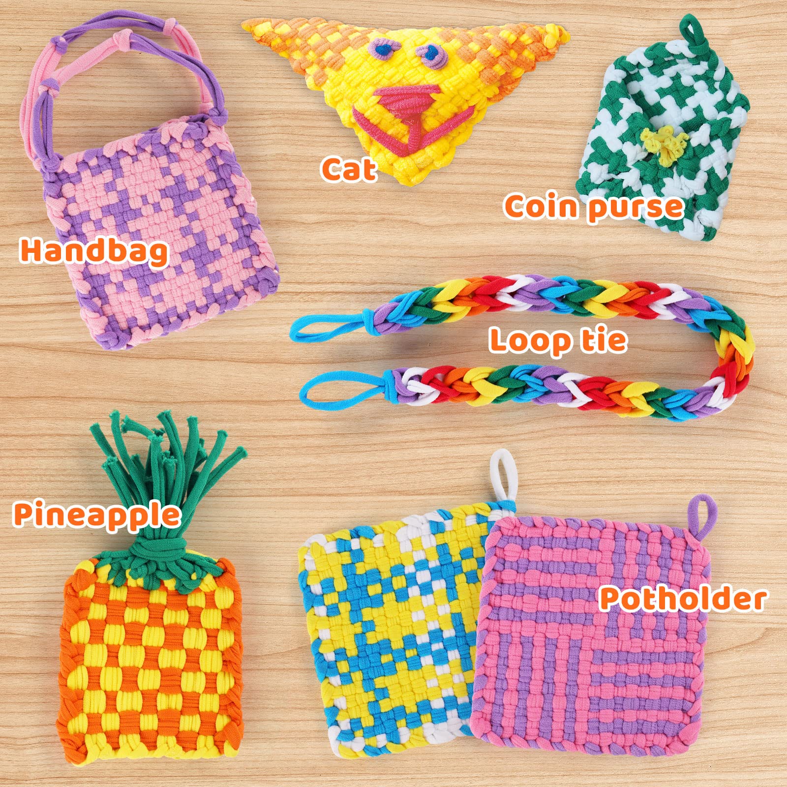 PREBOX 1000 PCS Weaving Loom Loops Refill, 10 Colors for 7 inch Potholder Loom, Craft Supplies for Kids and Beginners, Christmas & Birthday Gifts for Girls 6 7 8-10 10-12 Year Old