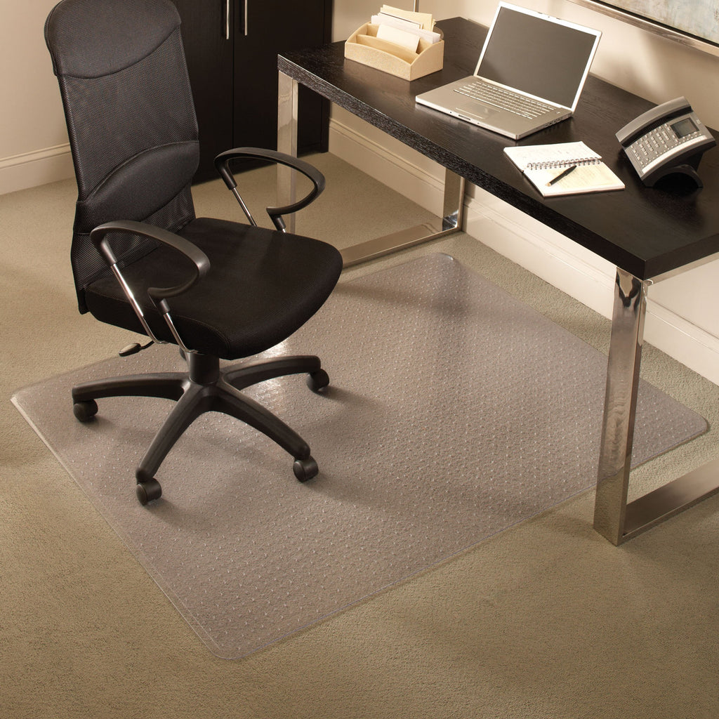 ES Robbins High Pile Carpet Chair Mat, Rectangle 46"x60" Beveled Edge