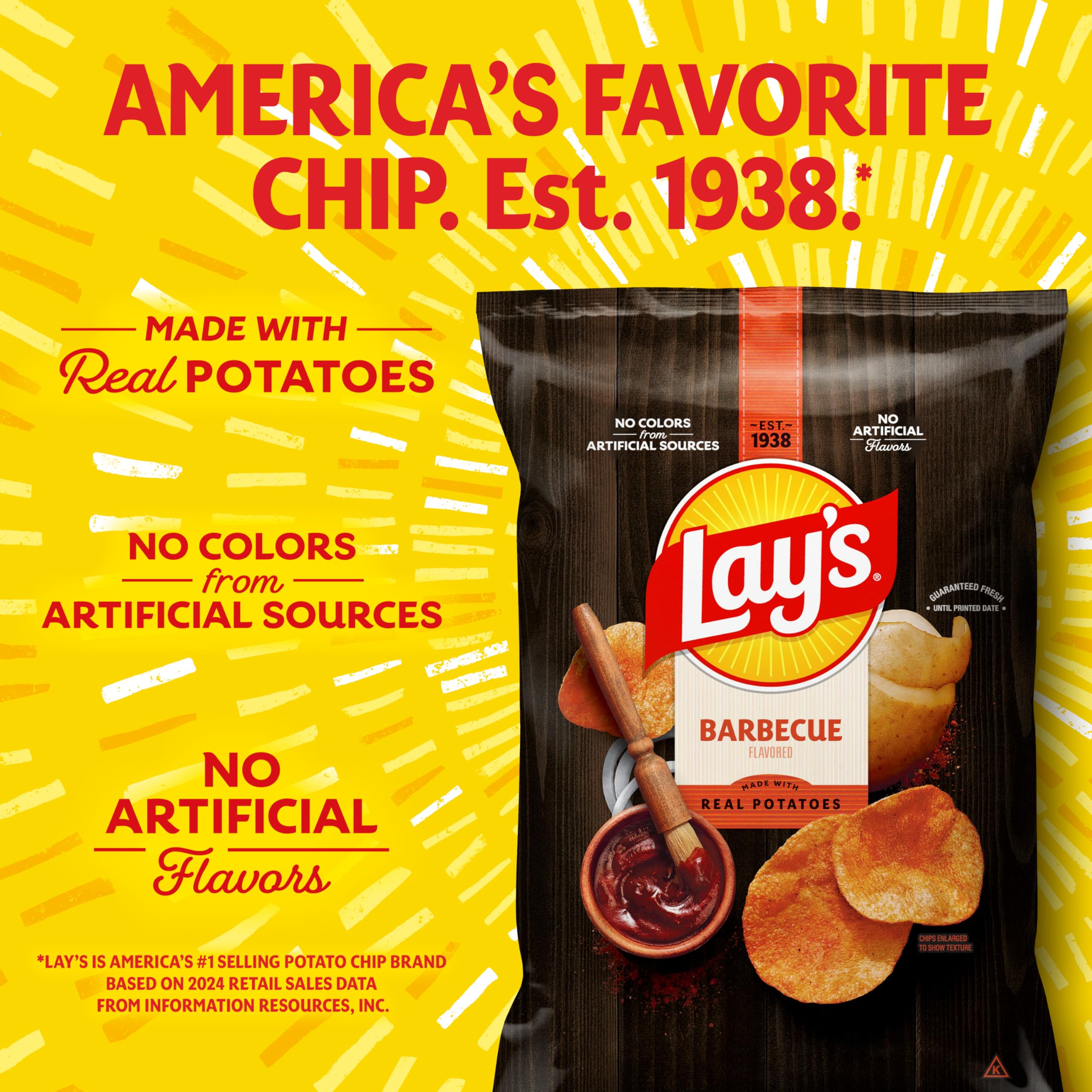 Lay's Barbecue Flavored Potato Chips, 12.5 Oz