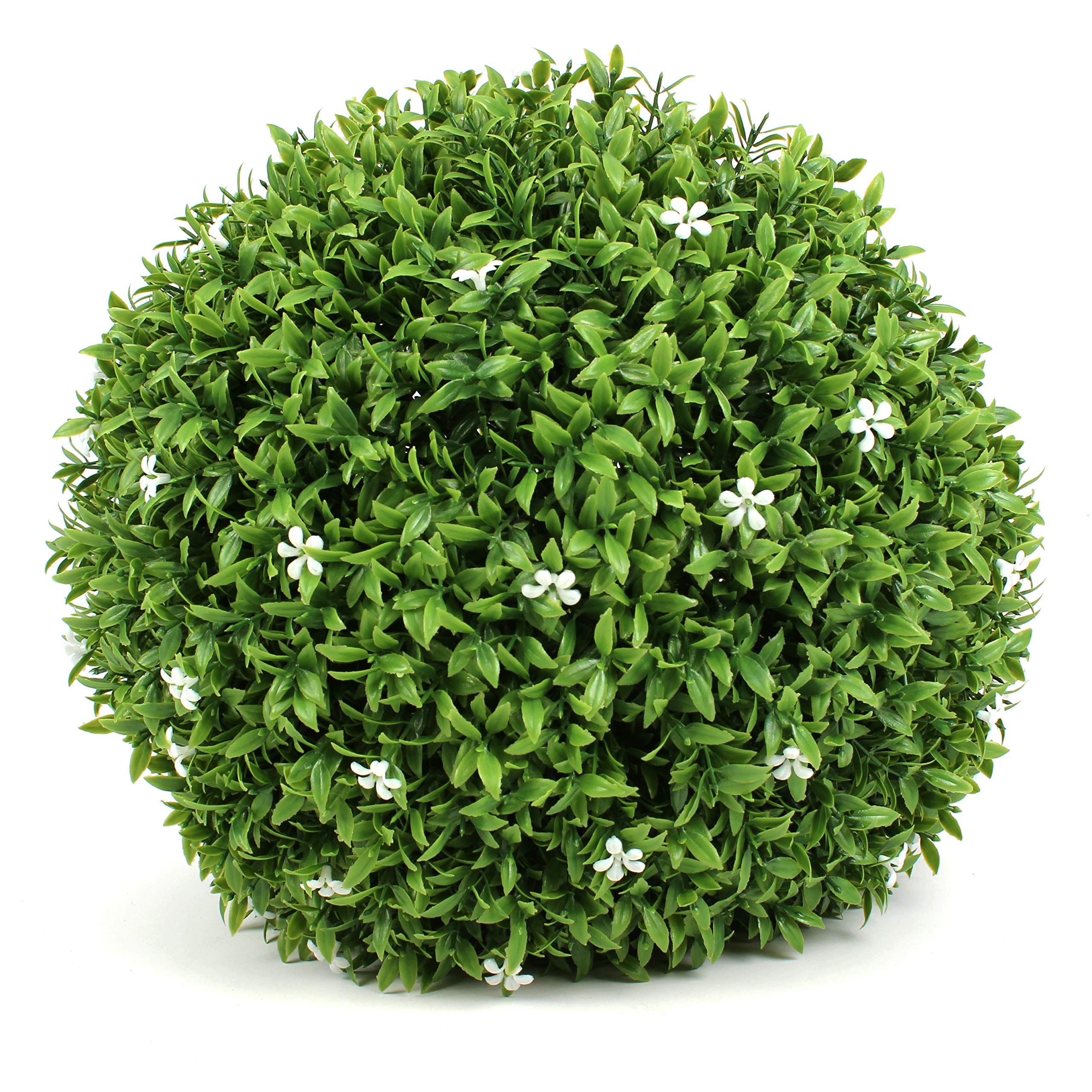 3rd Street Inn XL Baby's Breath Topiary Ball - Artificial Plant Set - Indoor/Outdoor Wedding Party Decor - Faux Foliage Garden Sphere - Tree and Bush Substitute (19")