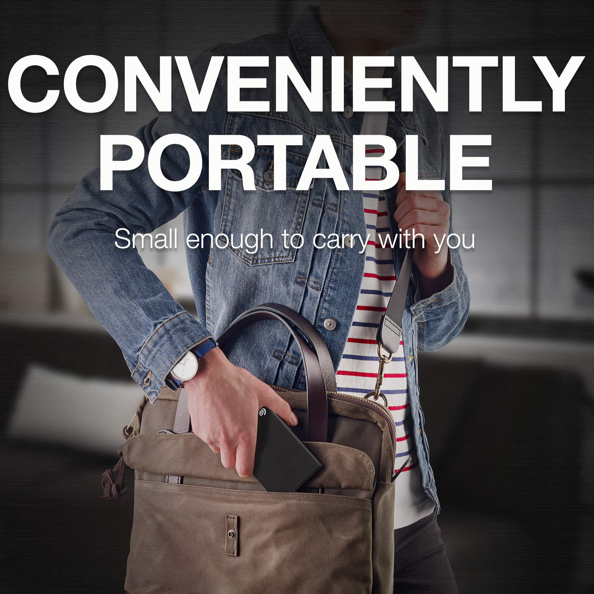 Seagate One Touch SSD 1TB External SSD Portable – Black, speeds up to 1030MB/s, 6mo Mylio Photo+ subscription, 6mo Dropbox Backup Plan and Rescue Services (STKG1000400)