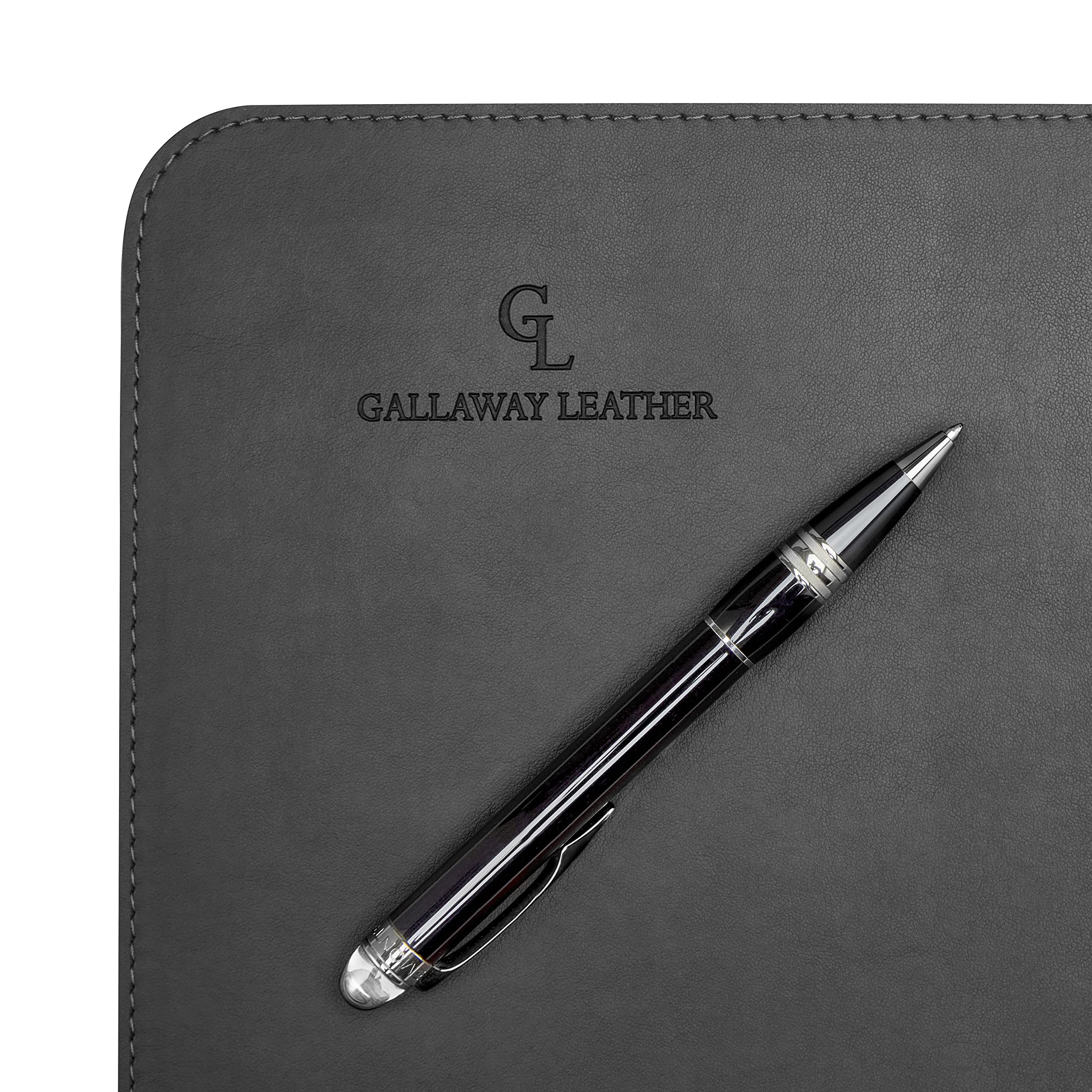 Gallaway Leather Desk Mat,Desk Writing Pad - Office Desk Pad, Medium 24" x 14" Black, Desk Mats on Top of Desks, Gift Ready Elegant Computer Desk Mat Desk Cover Desk Pad Protector PU Leather