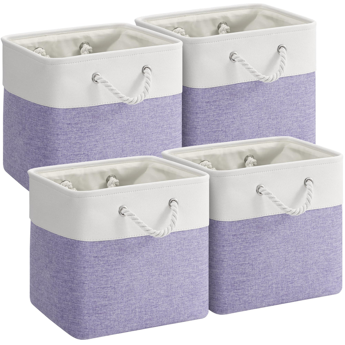 Storage Baskets for Shelves 11.8x7.9x5.2 Inch, Foldable Fabric Storage Bins with Handles, Small Storage Baskets for Organizing Closet, Office, Home Organization (1-Pack, Gray)