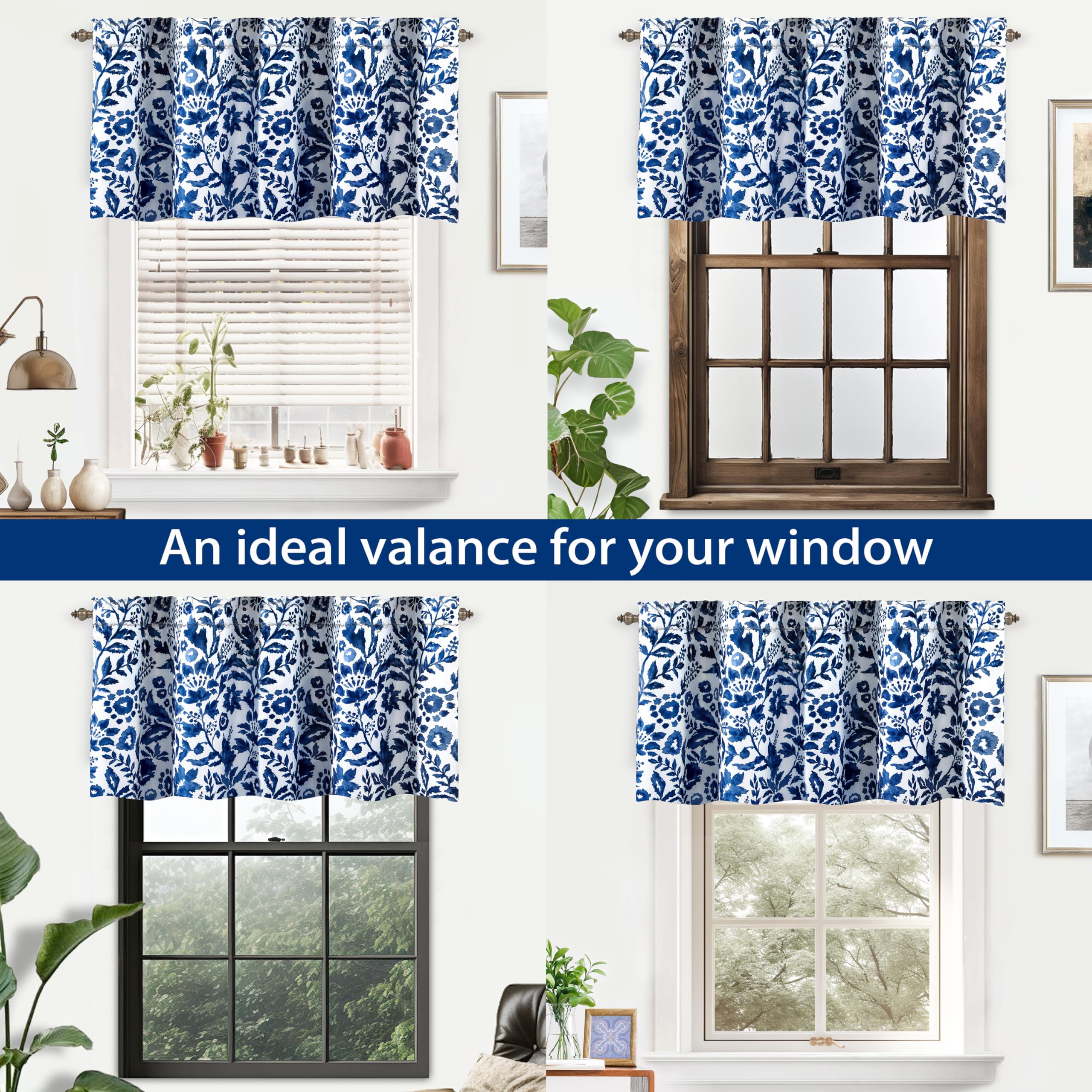 DriftAway Julia Lined Valance Double Layer Thermal Insulated Room Darkening Blackout Valances 3 Inch Rod Pocket Window Valance for Bathroom Living Room 52 Inch by 18 Inch Blush