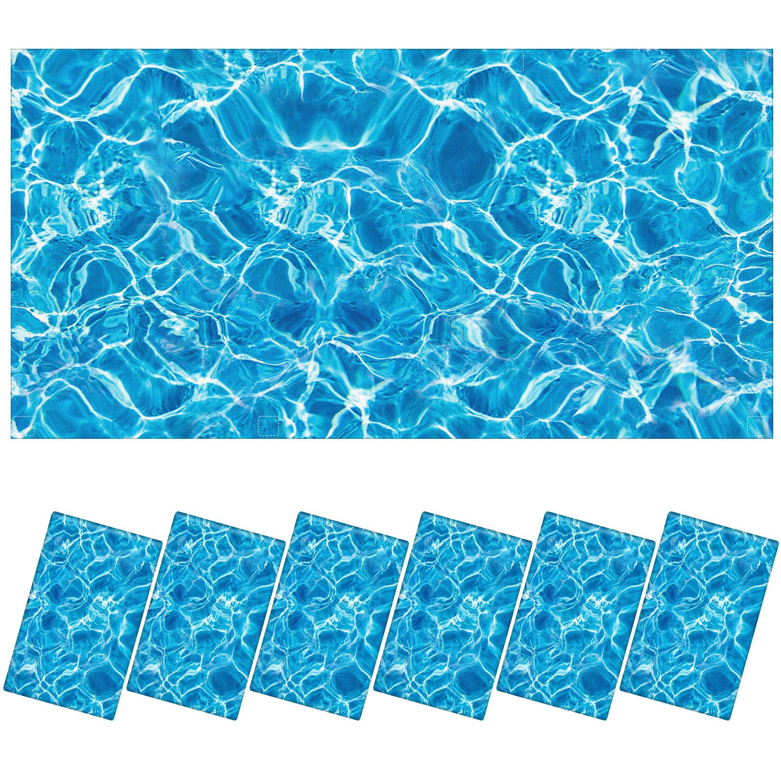6 Pcs Fluorescent Light Covers for Ceiling Lights with 48 Magnets Decorative Magnetic Light Filters for Classroom Office Kitchen Decoration(Blue Sky)
