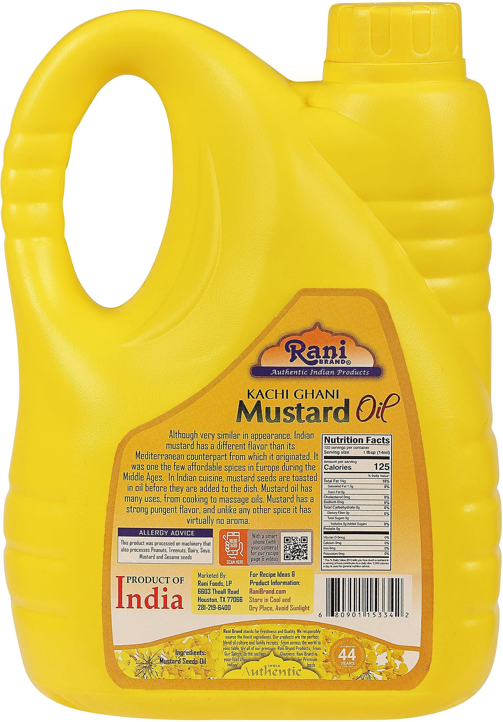 Rani Premium Oils Combo Set of 3 - Peanut Oil, Mustard Oil, Sesame Oil 16.9 Ounce (500ml) ~ Cold Pressed | 100% Natural | Kosher | NON-GMO | Vegan | Gluten Free