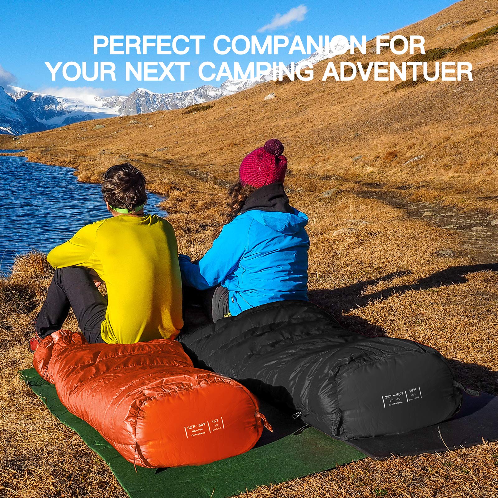 Bessport Mummy Sleeping Bag | 15-45 ℉ Extreme 3-4 Season Sleeping Bag for Adults Cold Weather– Warm and Washable, for Hiking Traveling & Outdoor Activities