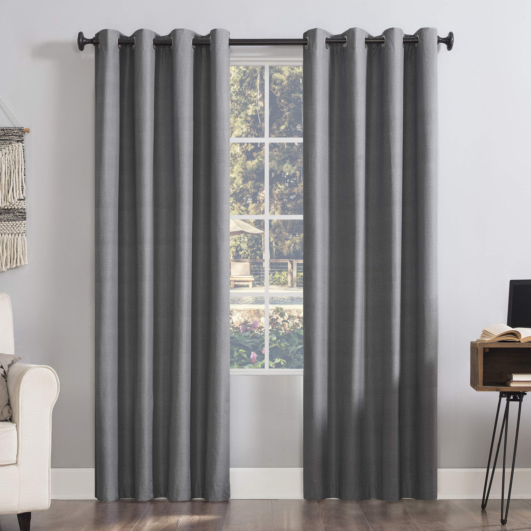 Sun Zero Columbia Thermal Insulated 100% Blackout Grommet Curtain Single Panel, 50" x 63", Cedar Orange