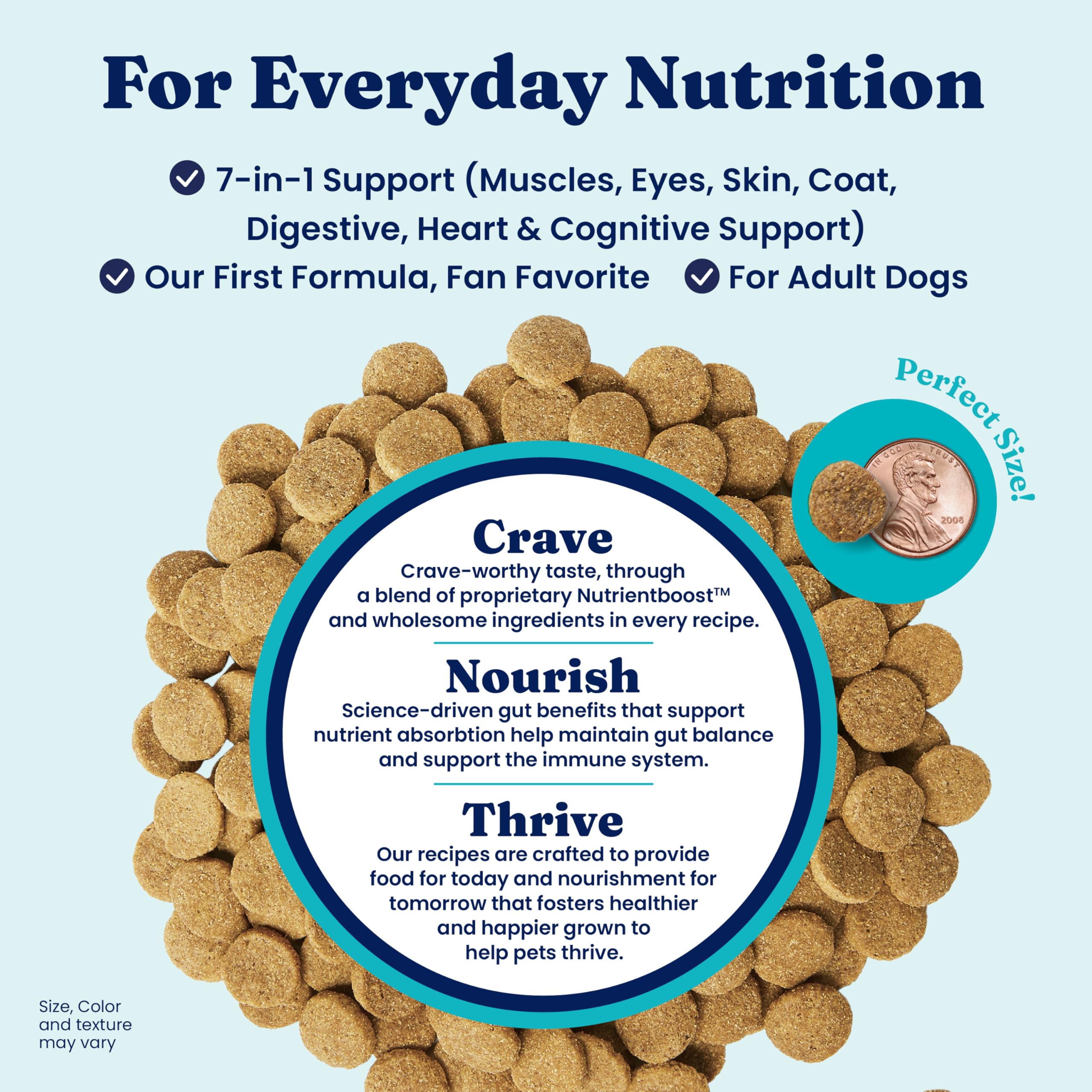 Solid Gold Toy & Small Breed Dry Dog Food Small Bites – Real Beef, Grain Free, Gluten Free, High Fiber Kibble with Probiotics for Gut Health & Digestion Support – Healthy Dog Food All Ages – 4LB