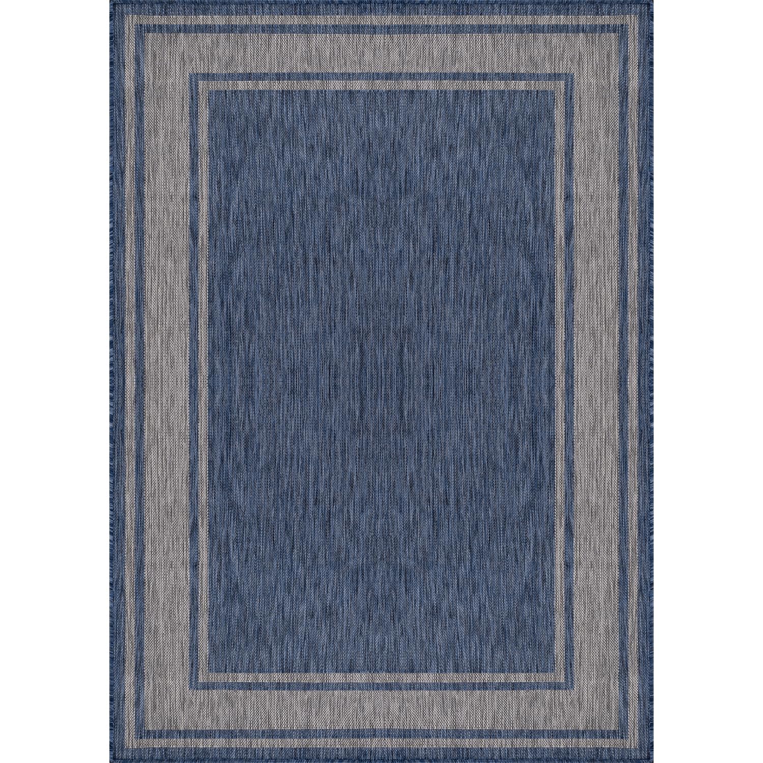 Beverly Rug Outdoor Rug 5x7 Modern Bordered Area Rugs for Indoor and Outdoor Patio Deck Porch Garden Waterproof Weather Sun Resistant Washable Outside Carpet (5 x 7 Beige)