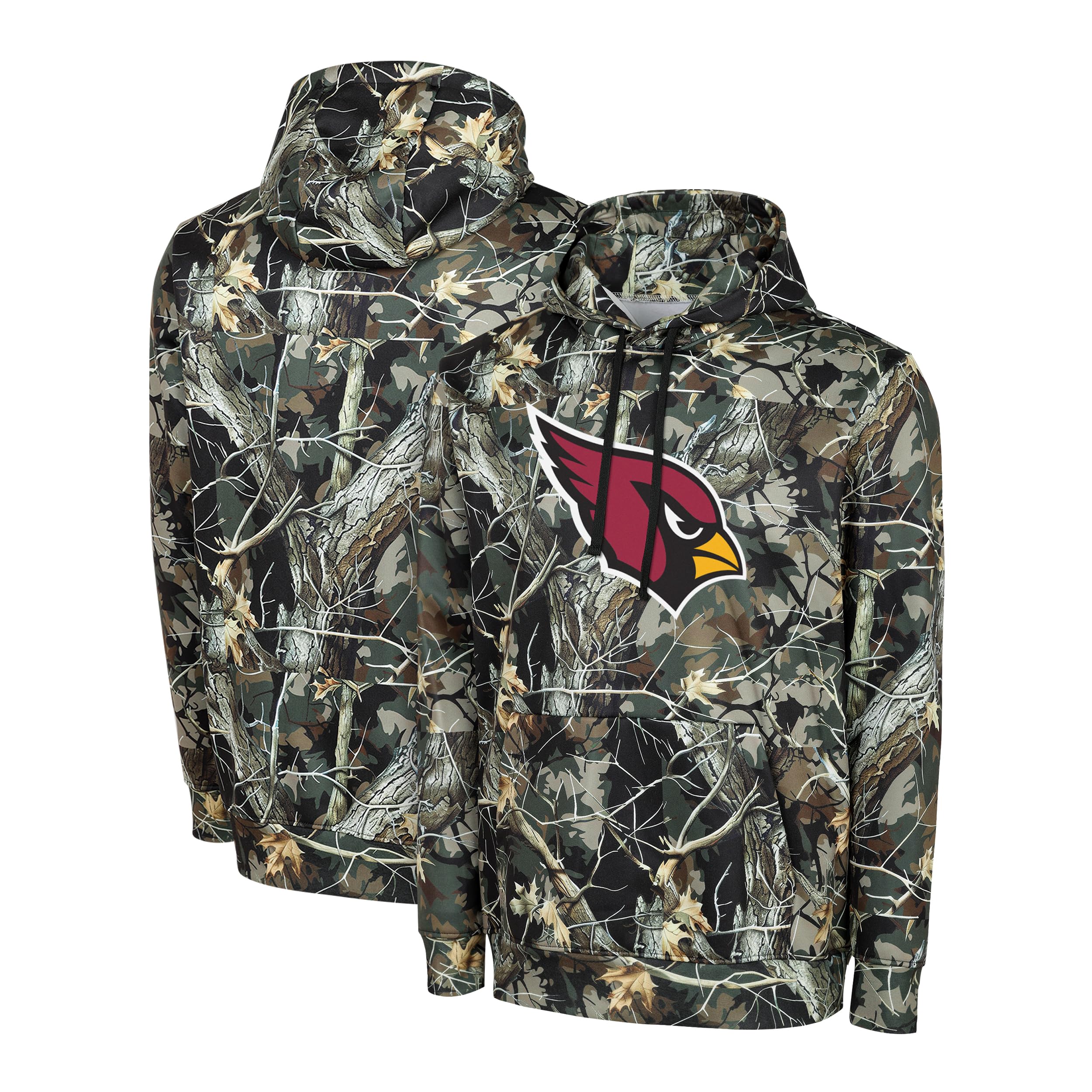 FOCO NFL Men's Official Sideline Hunter Camo Primary Logo Performance Pullover Hoodie Sweatshirt
