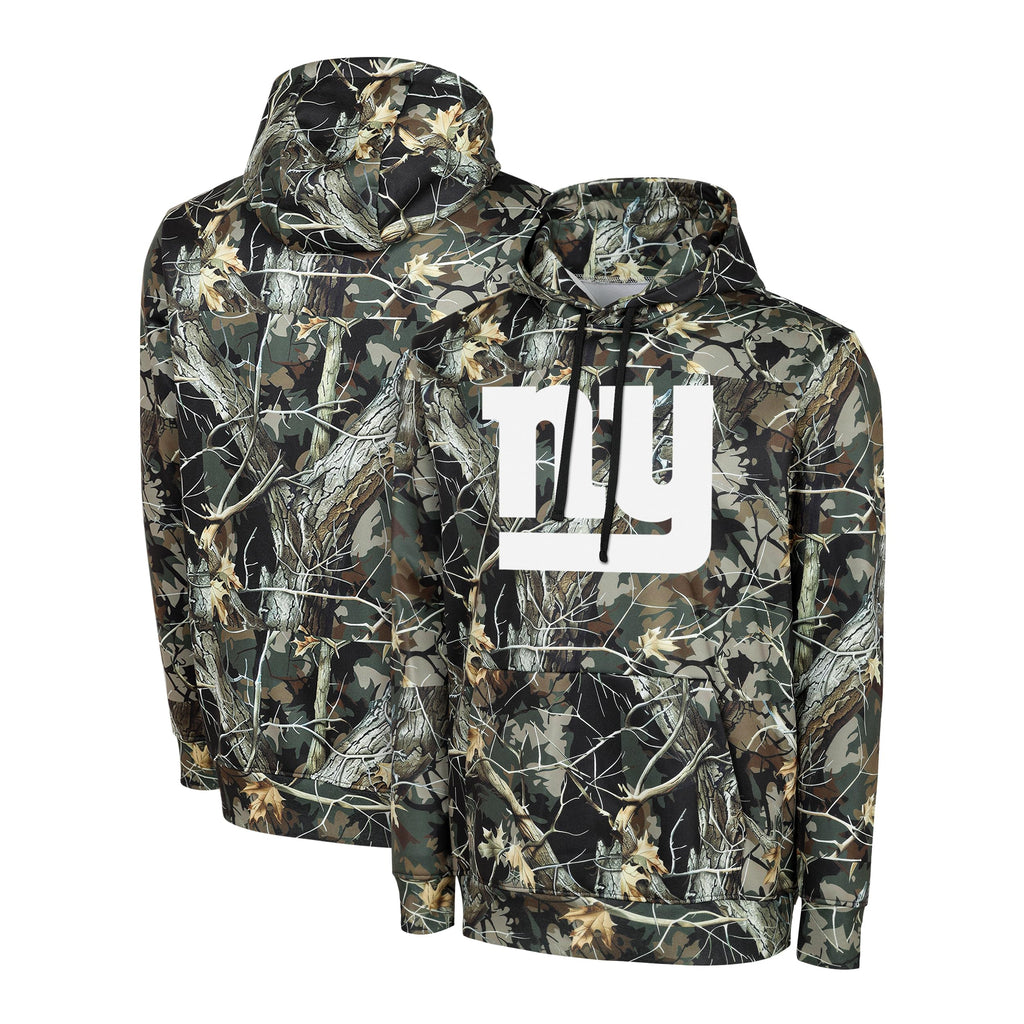 FOCO NFL Men's Official Sideline Hunter Camo Primary Logo Performance Pullover Hoodie Sweatshirt