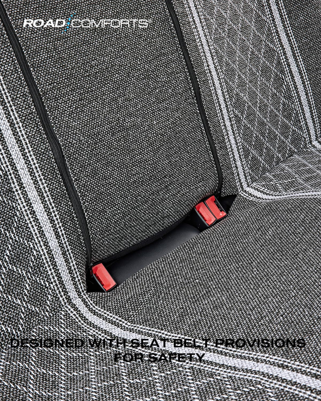 Road Comforts Baja Blanket Seat Covers Gray Diamond Bucket Seat Covers Low Back Full Set - Jacquard Fabric, Airbag Compatible, Universal Fits for Most Cars, Truck, SUV, Vans